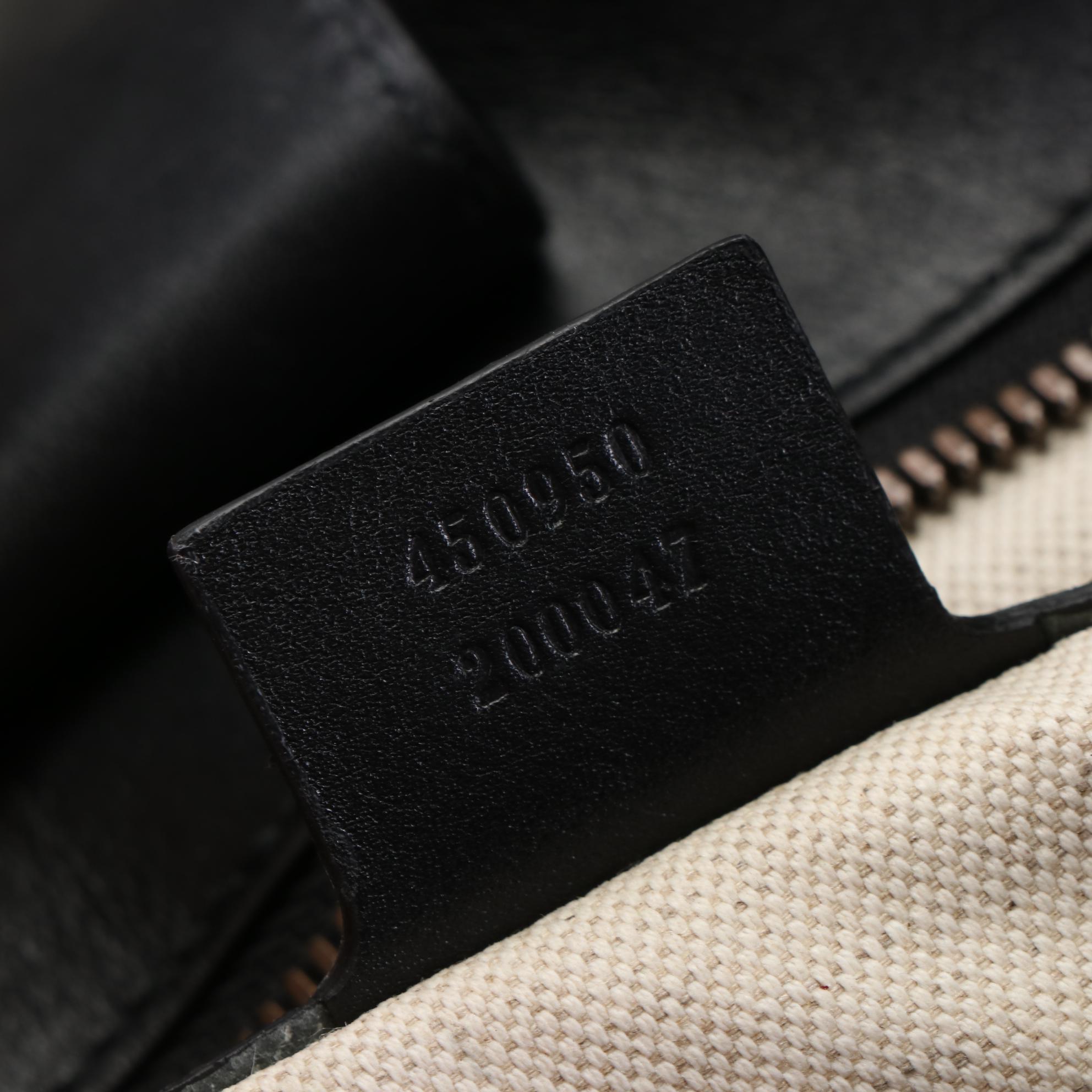 Gucci Two-Way Tote in Bee Print Supreme Canvas with Leather Trim