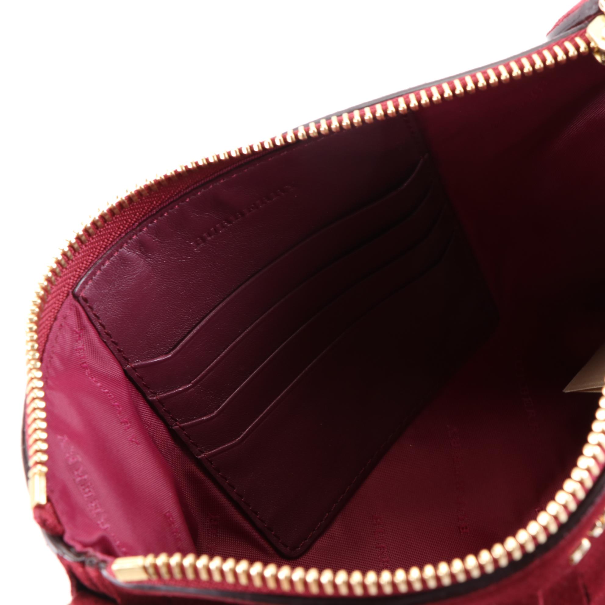 Burberry Peyton Crossbody Bag in Suede Fringe with Chain and Suede/Leather Strap