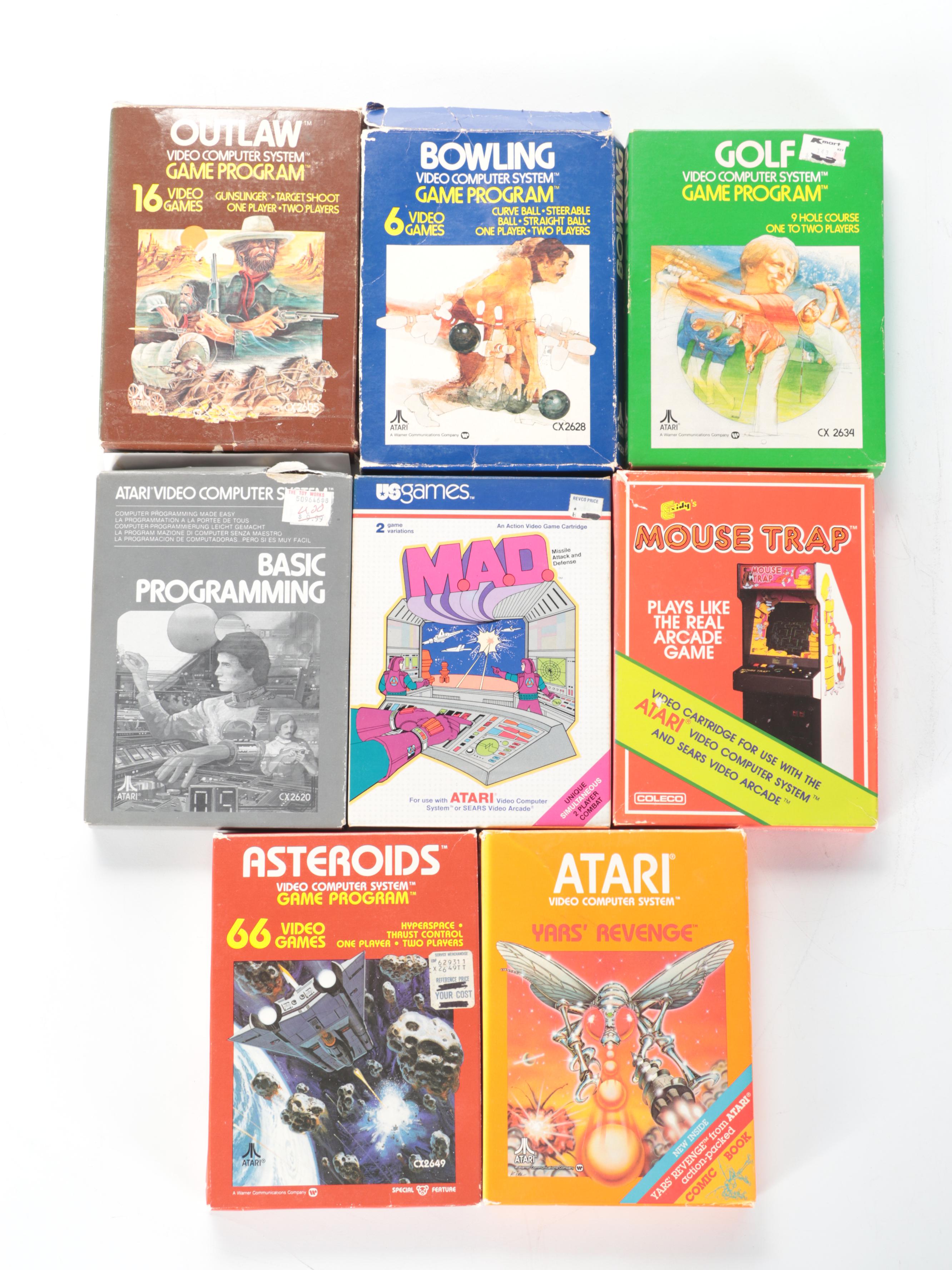 Intellivision and Atari 2600 Video Games with NBA, Bermuda Triangle, More