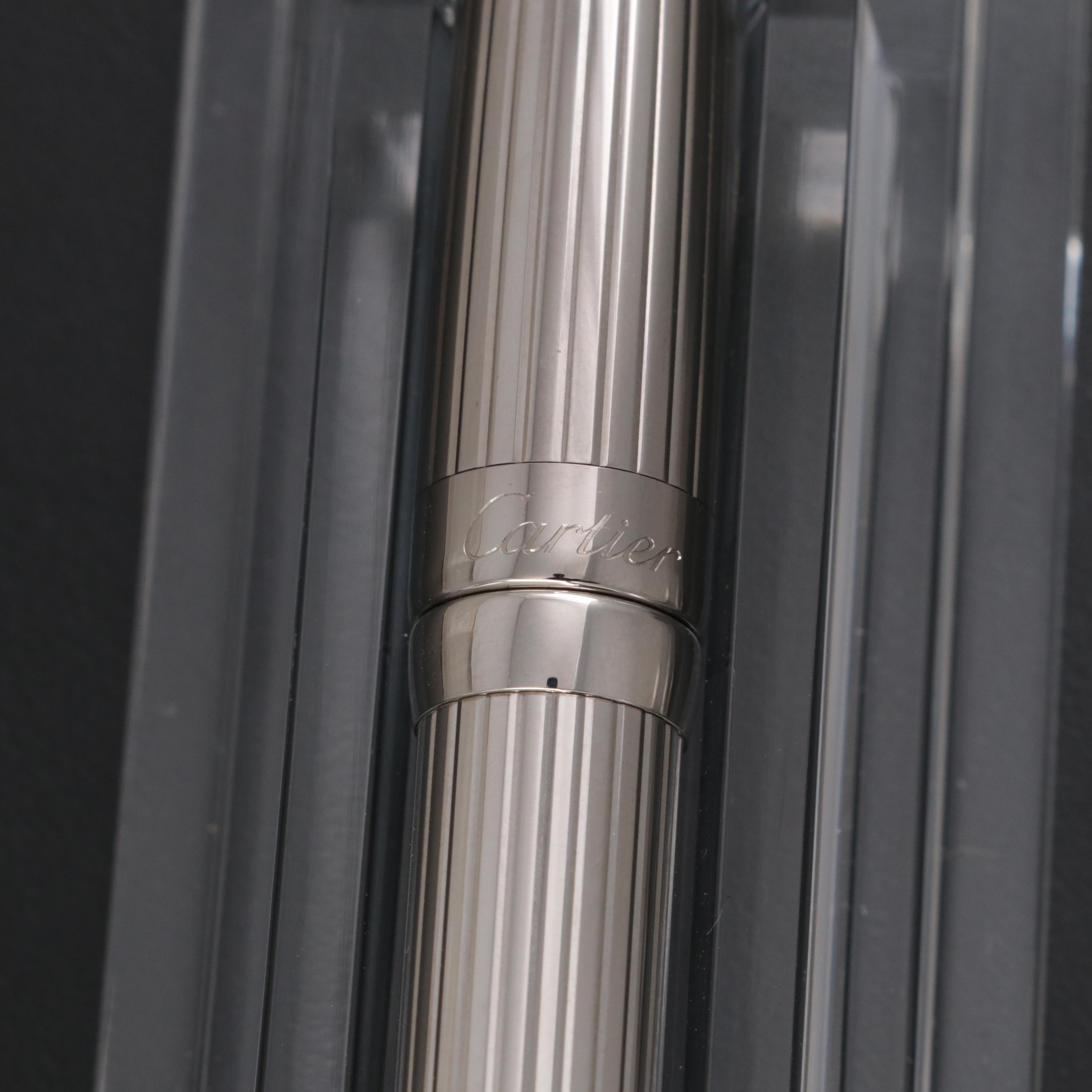 Cartier Limited Edition "Stylo D'Exception" Fountain Pen with Crystal Stand