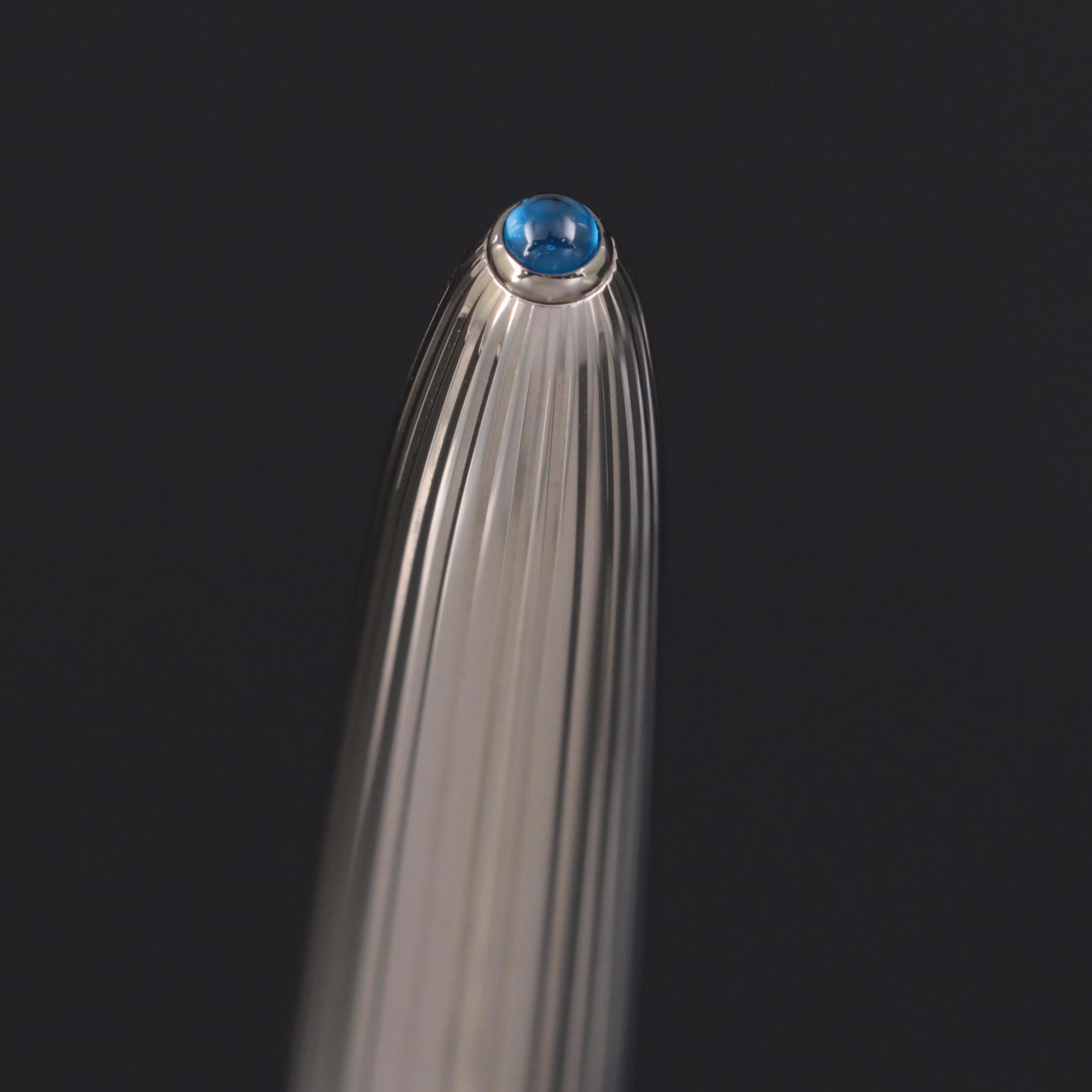 Cartier Limited Edition "Stylo D'Exception" Fountain Pen with Crystal Stand