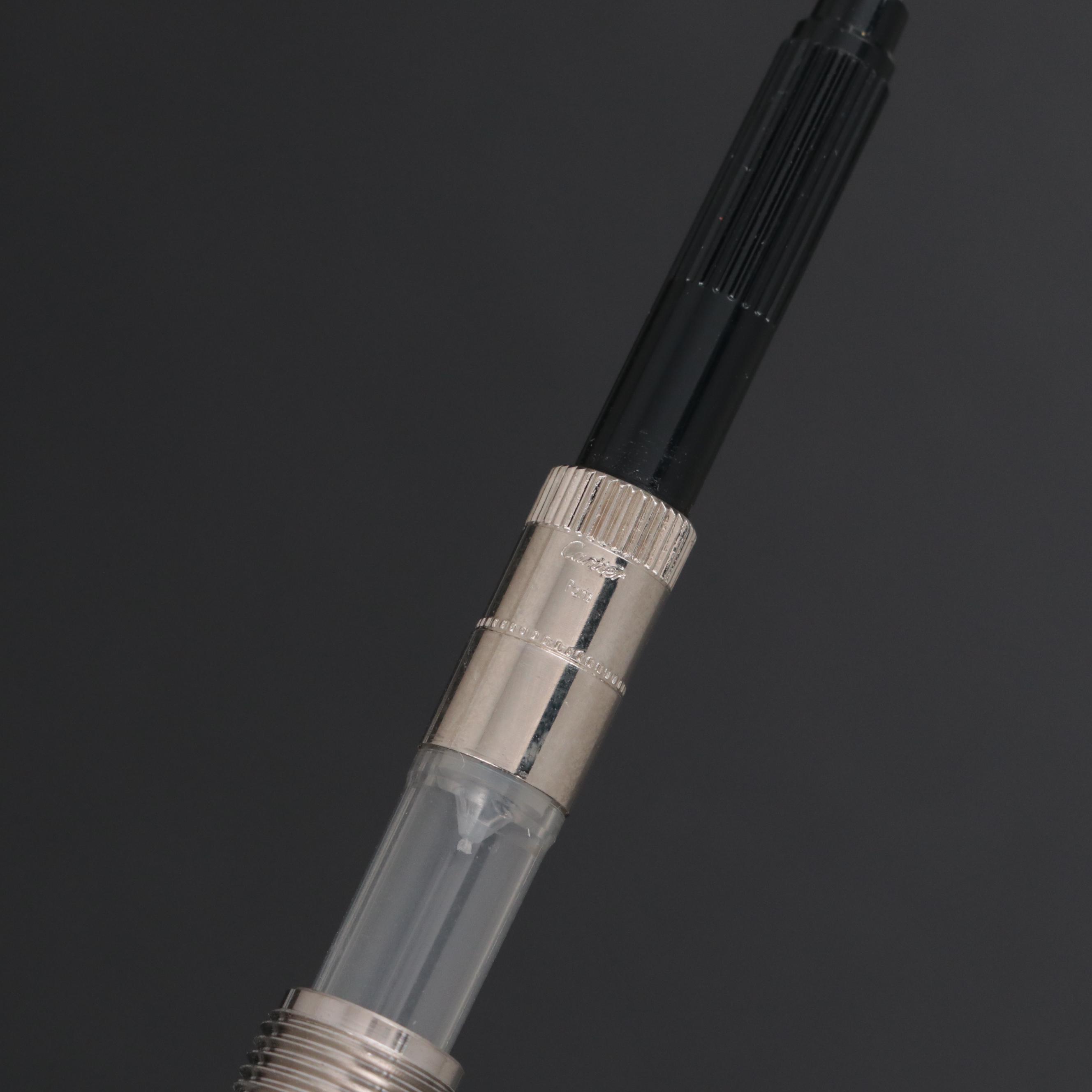 Cartier Limited Edition "Stylo D'Exception" Fountain Pen with Crystal Stand