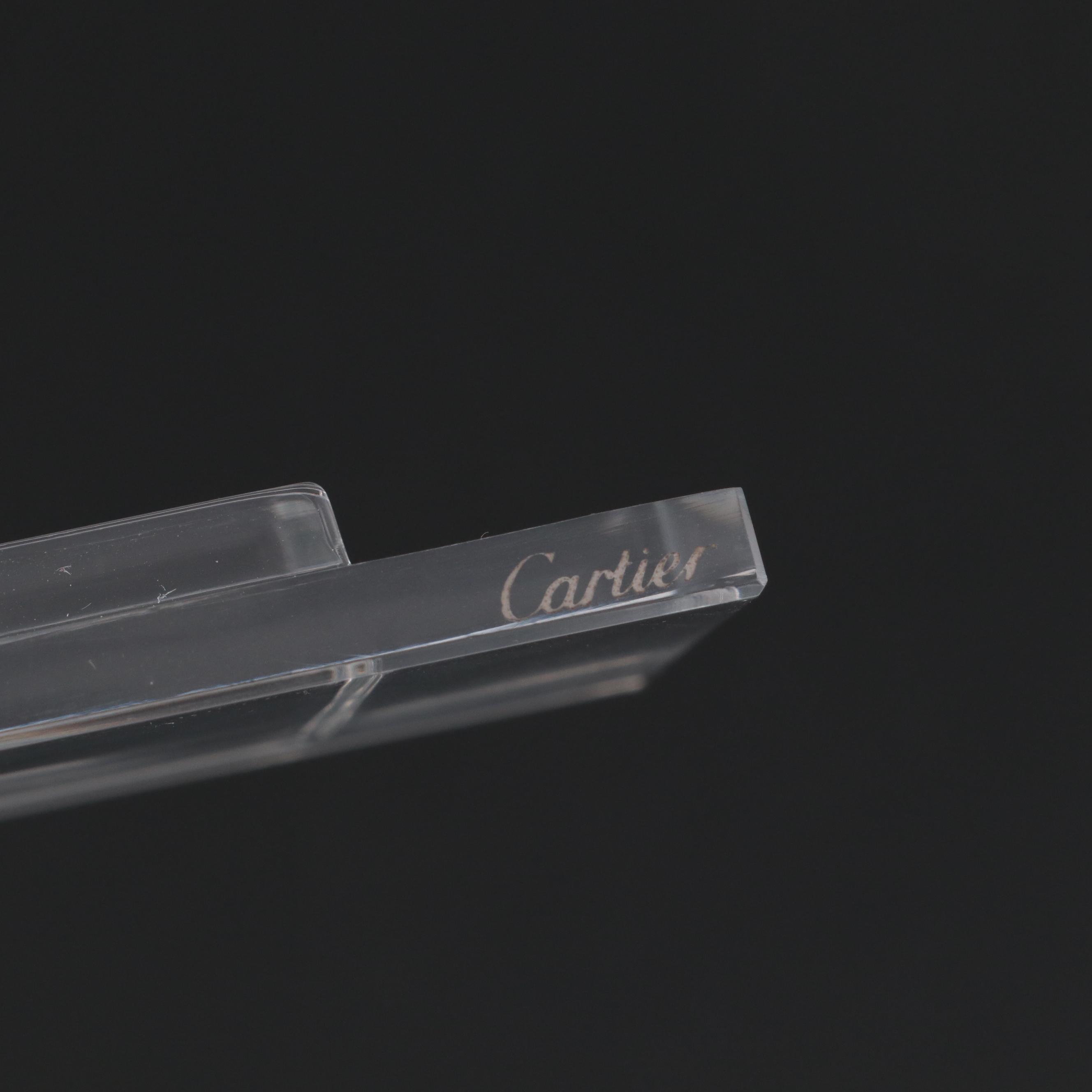 Cartier Limited Edition "Stylo D'Exception" Fountain Pen with Crystal Stand
