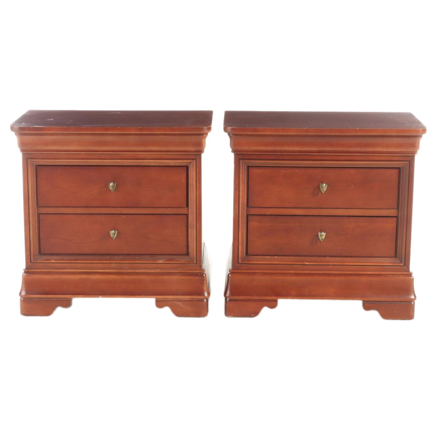 Thomasville Impressions "Martinique" Louis Philippe Style Cherry Nightstands