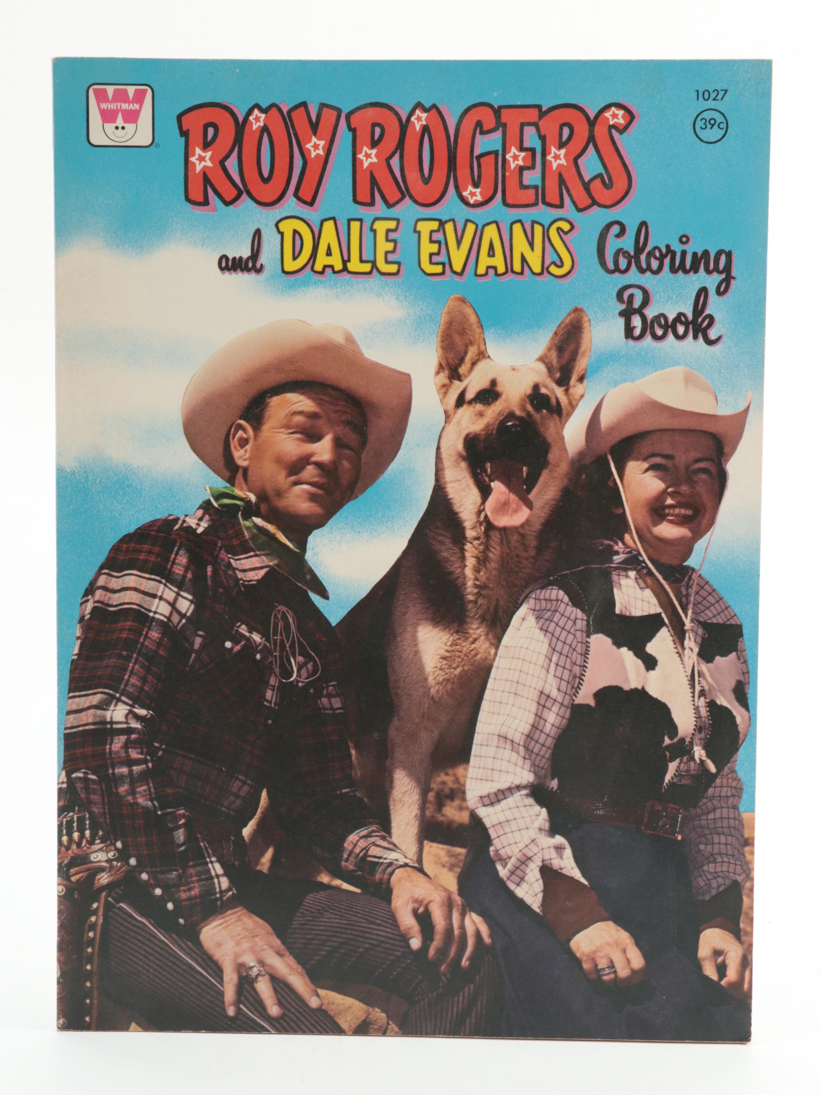 Roy Rogers Coloring Books with Toy Guns and Framed Print