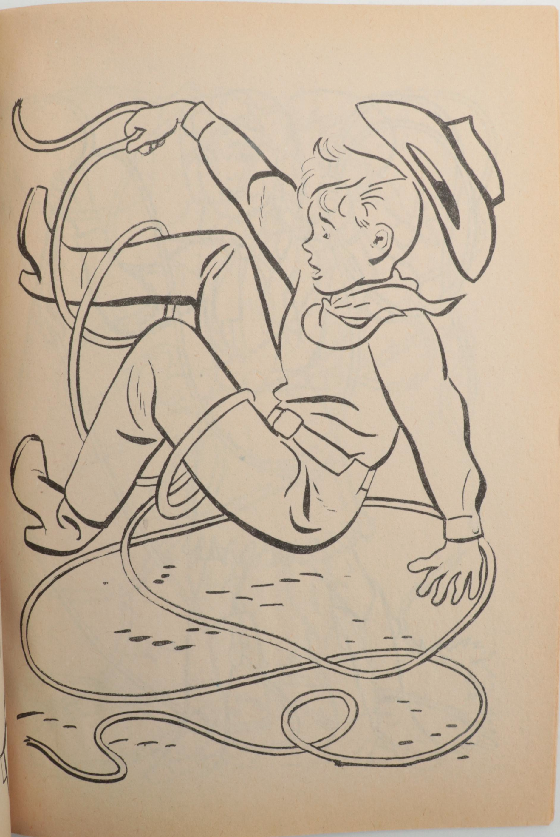 Roy Rogers Coloring Books with Toy Guns and Framed Print