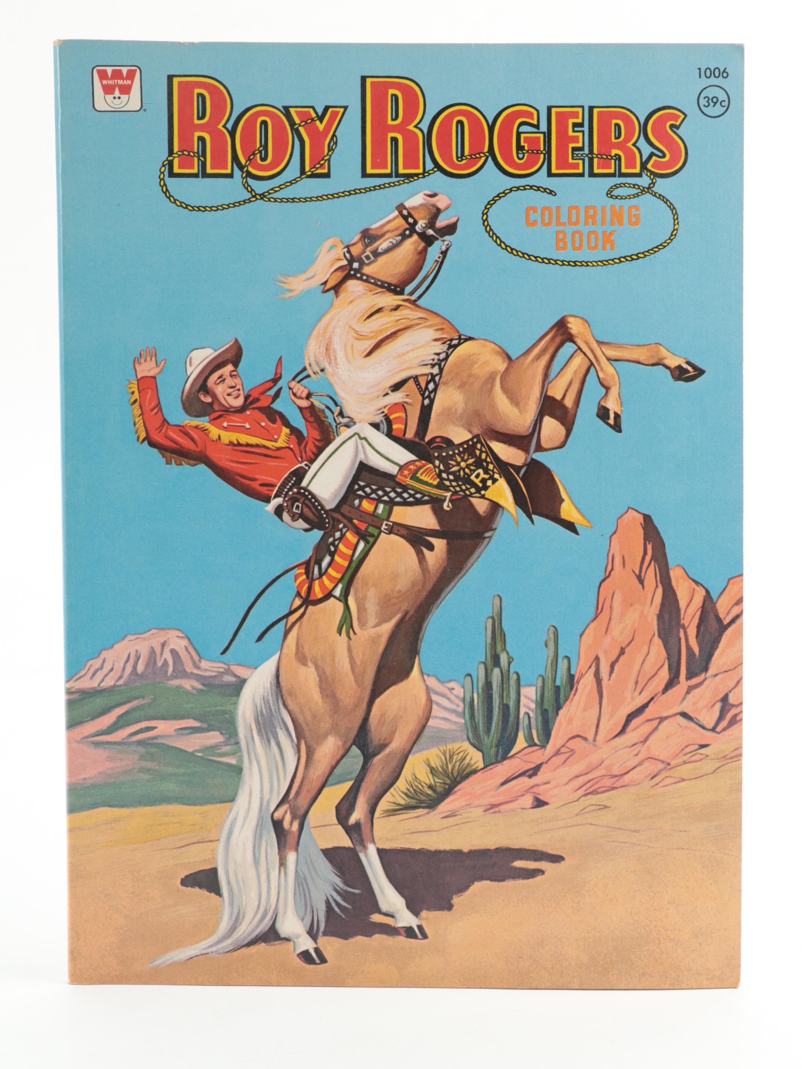 Roy Rogers Coloring Books with Toy Guns and Framed Print