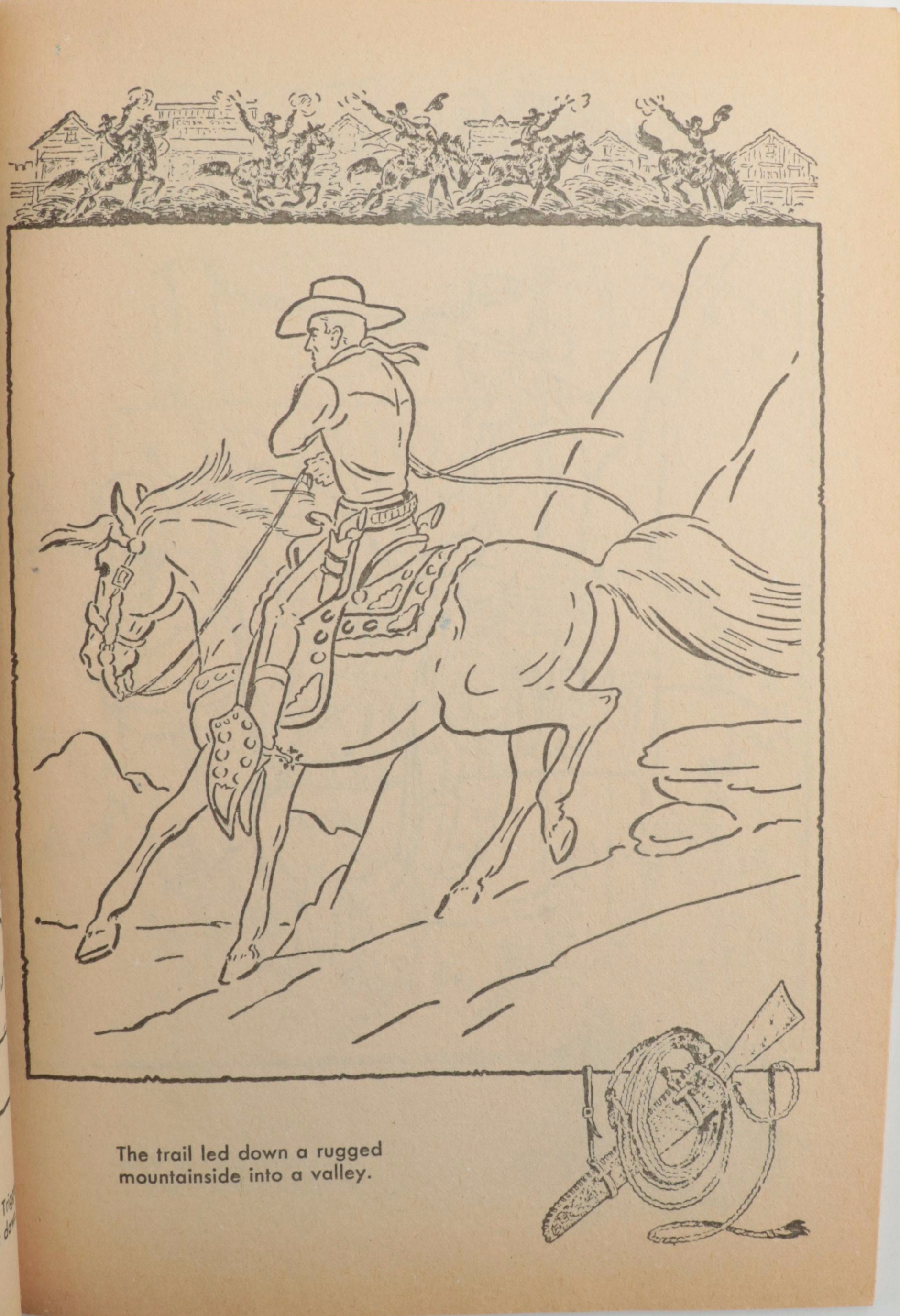 Roy Rogers Coloring Books with Toy Guns and Framed Print