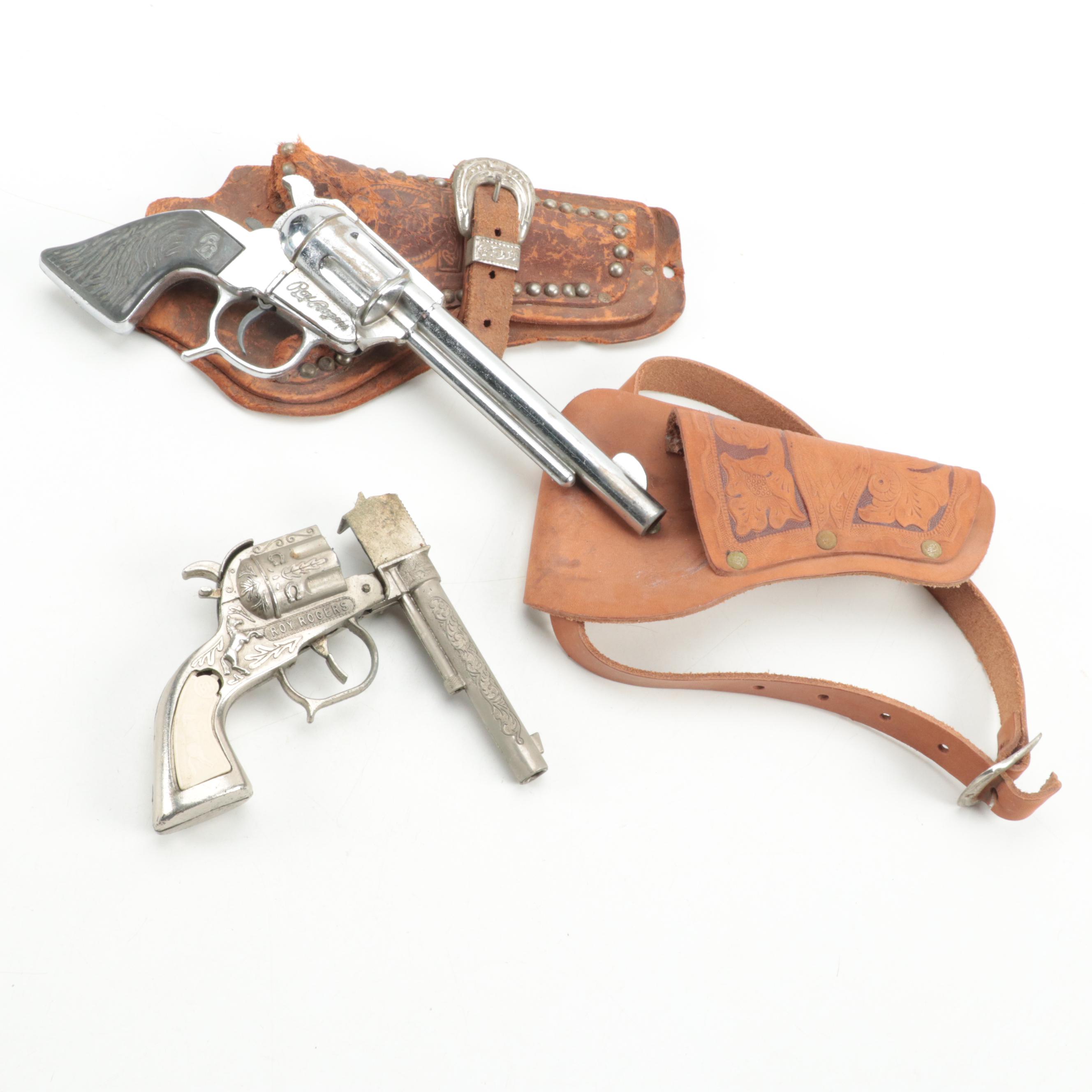 Roy Rogers Coloring Books with Toy Guns and Framed Print