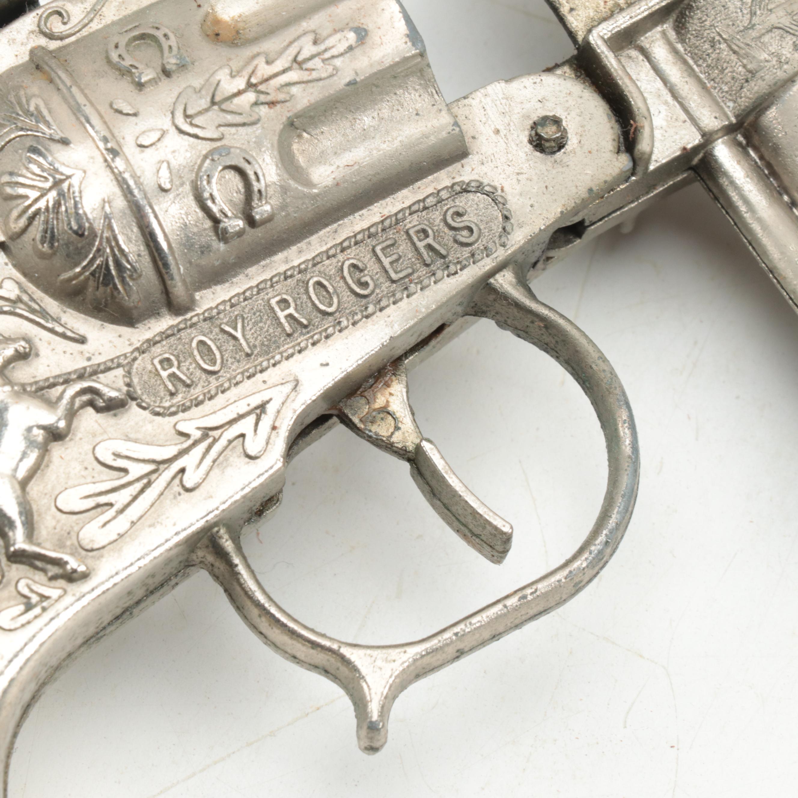 Roy Rogers Coloring Books with Toy Guns and Framed Print