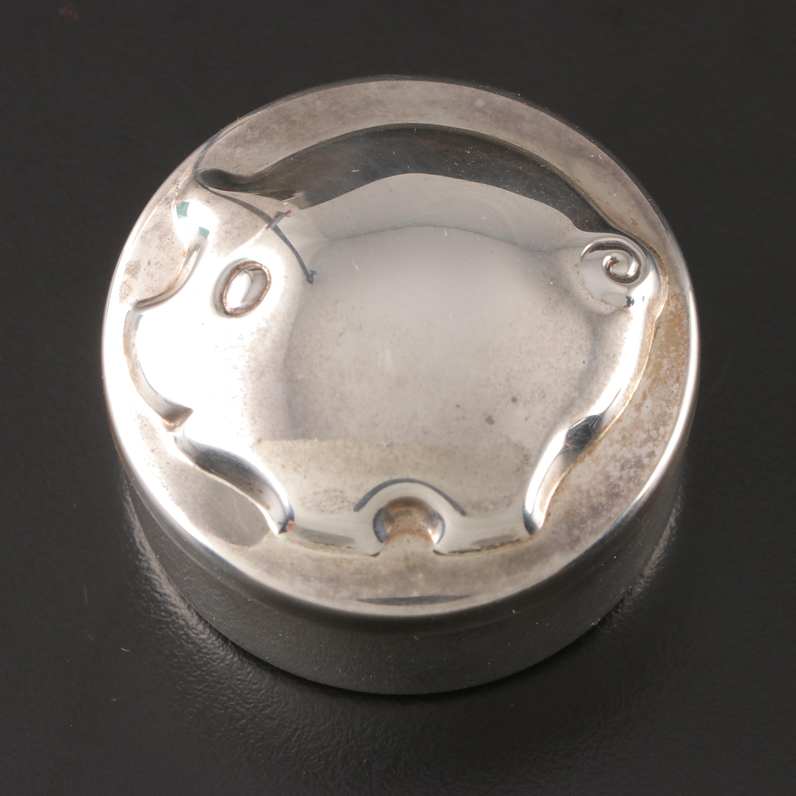 Tiffany & Co. Sterling Silver Pig Themed Box