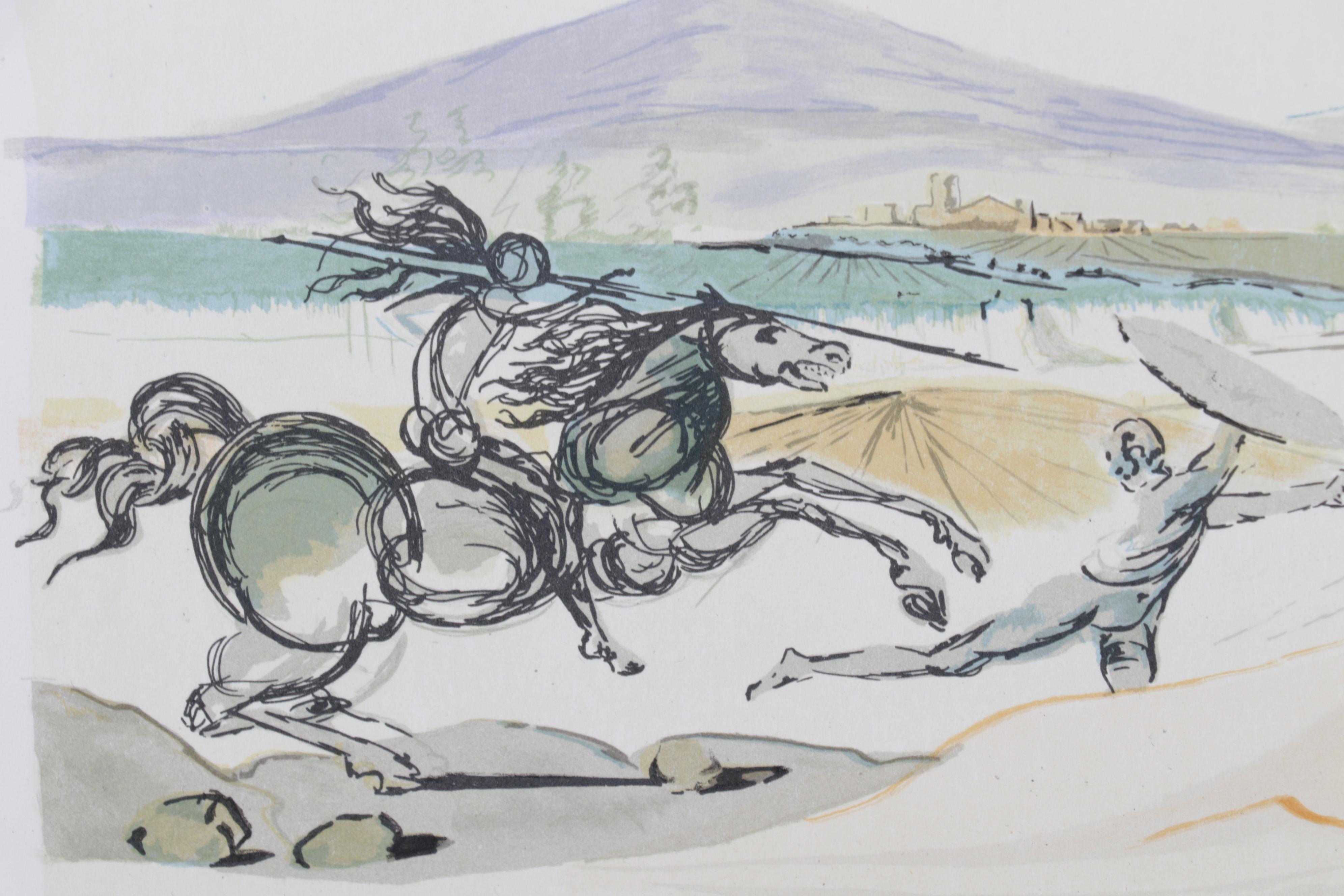 Lithograph After Salvador Dalí "Angel With Cross," Circa 2000