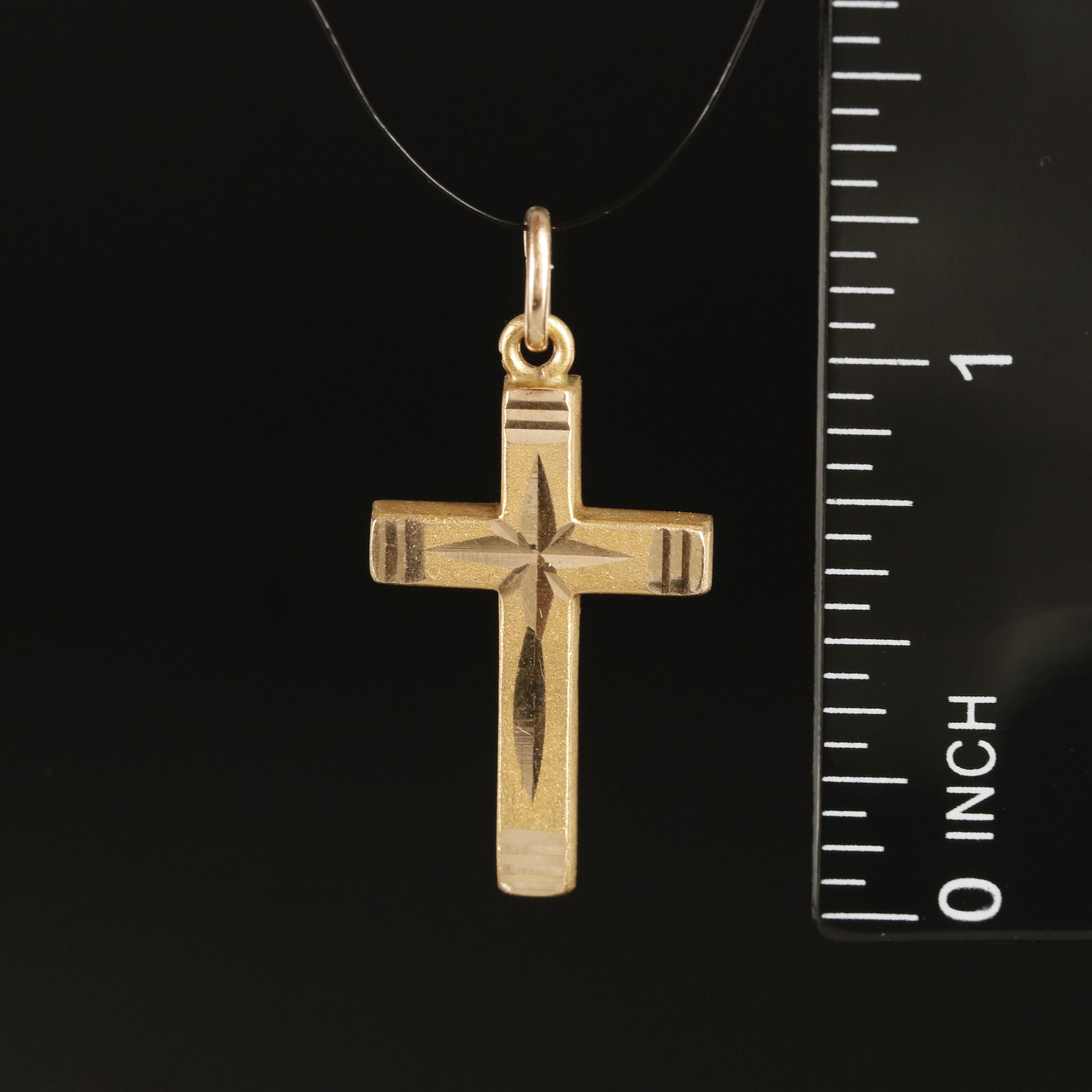 14K Cross Pendant