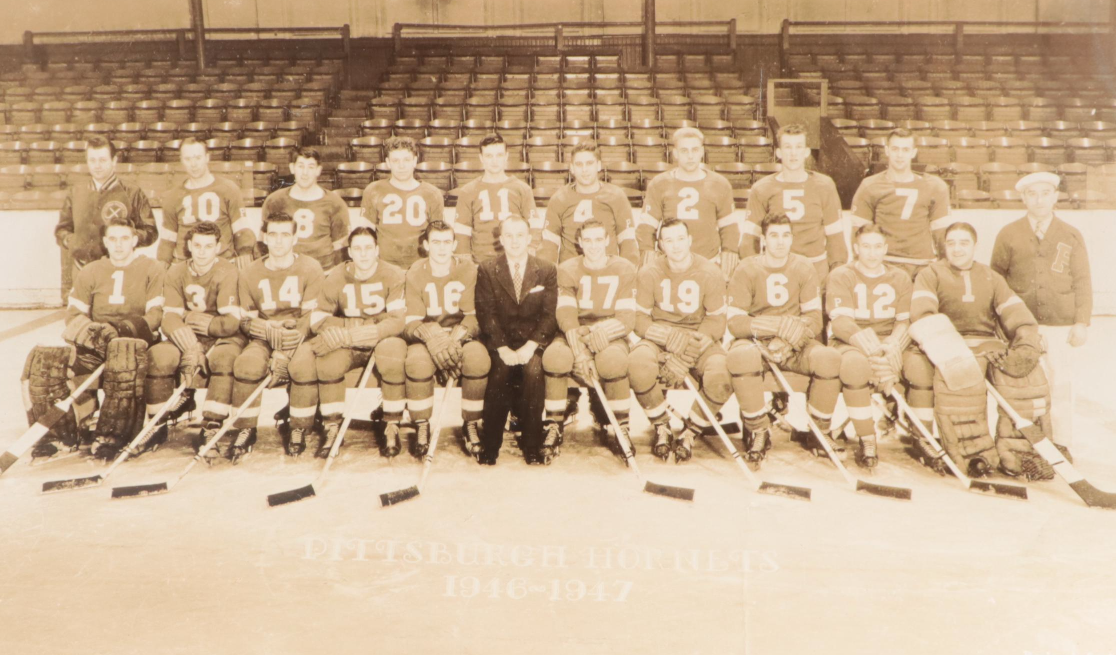 Pittsburgh Hornets Hockey Team Print with Hockey Cards, Esposito, More