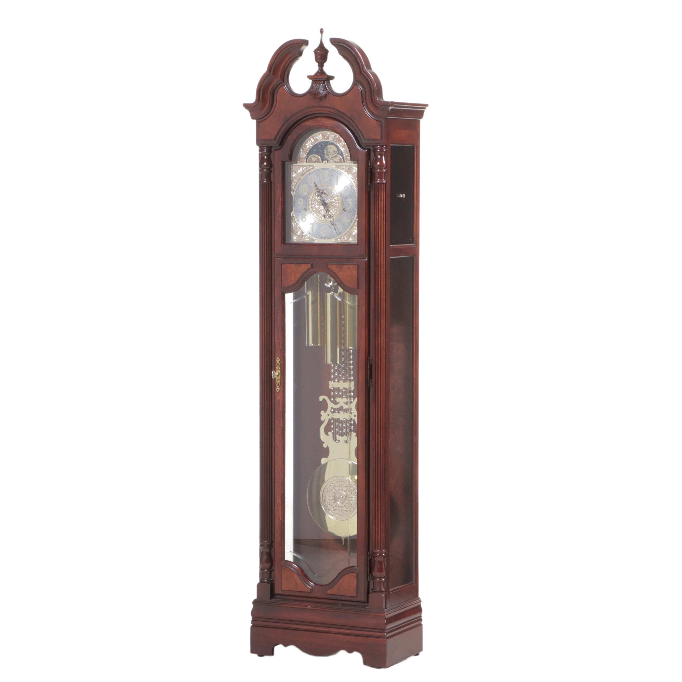 Howard Miller "Langston" Federal Style Cherrywood-Stained Grandfather Clock