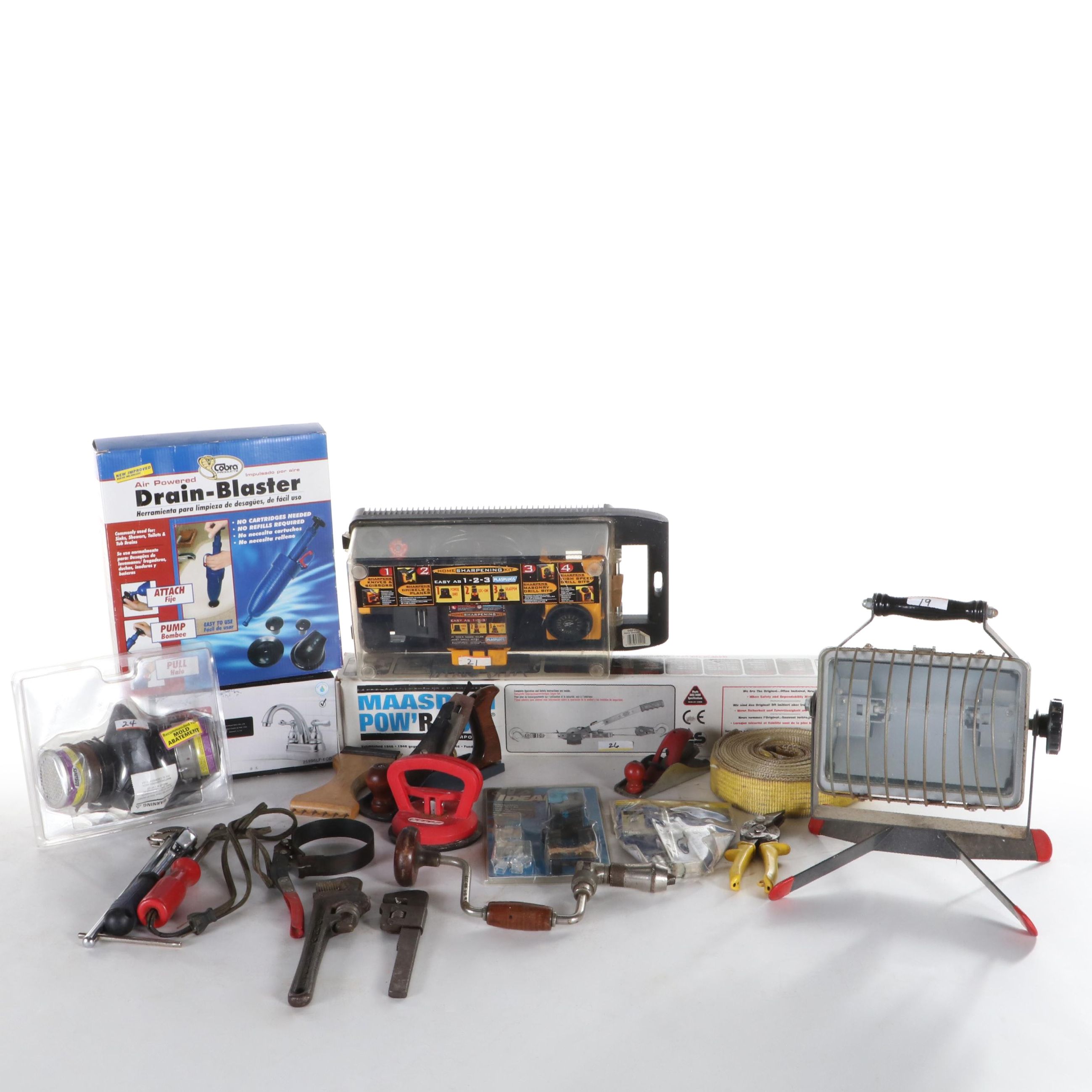 Cobra Drain-Blaster, Hand Drill, Pipe Wrenches and More Tools