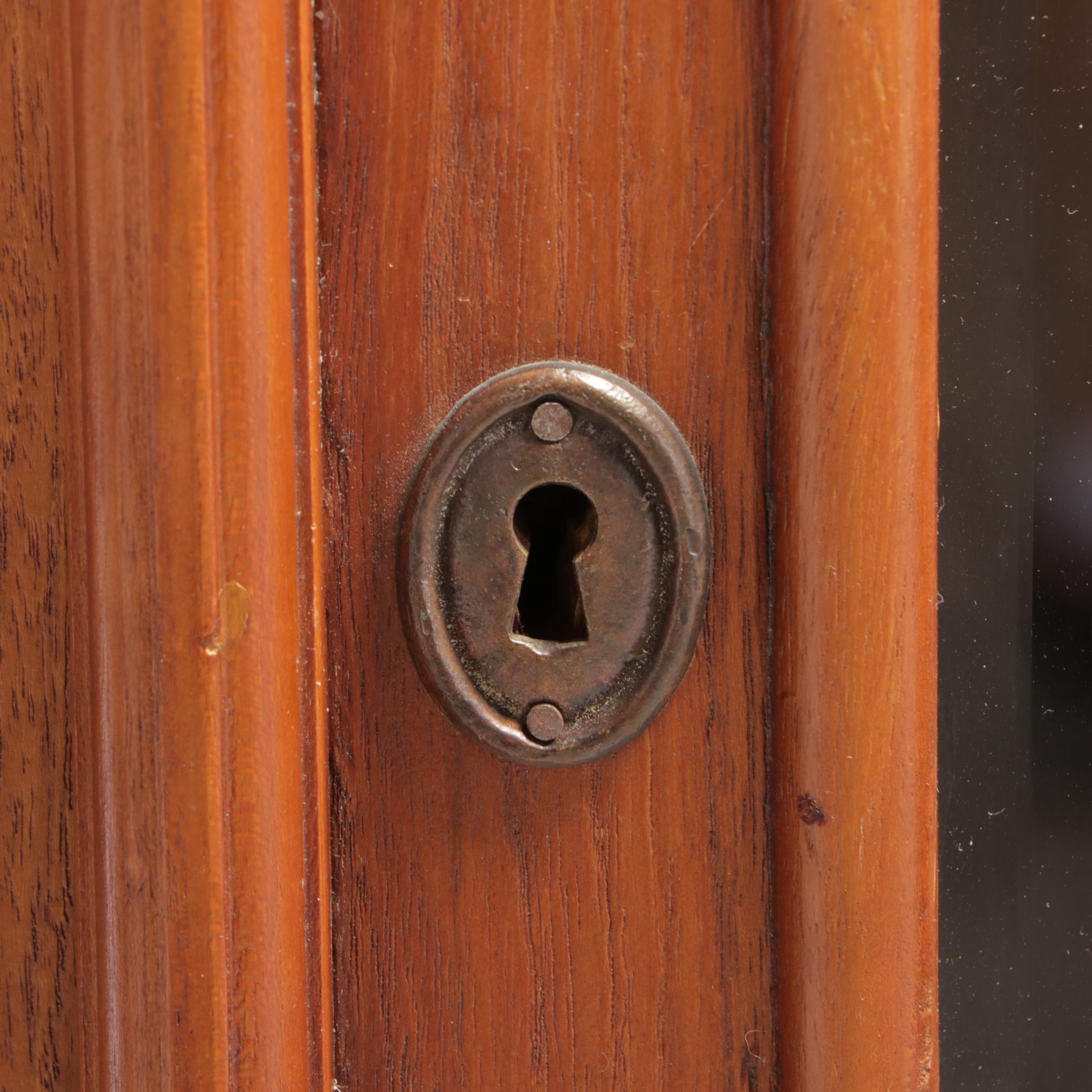 Arhaus Paneled Bowfront Corner Display Cabinet