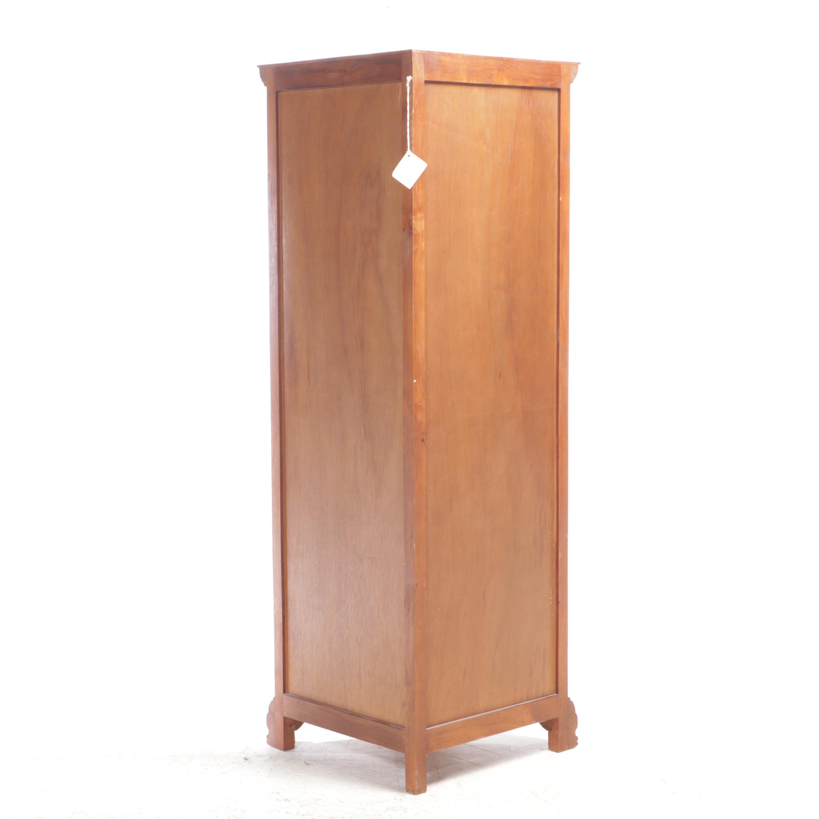 Arhaus Paneled Bowfront Corner Display Cabinet