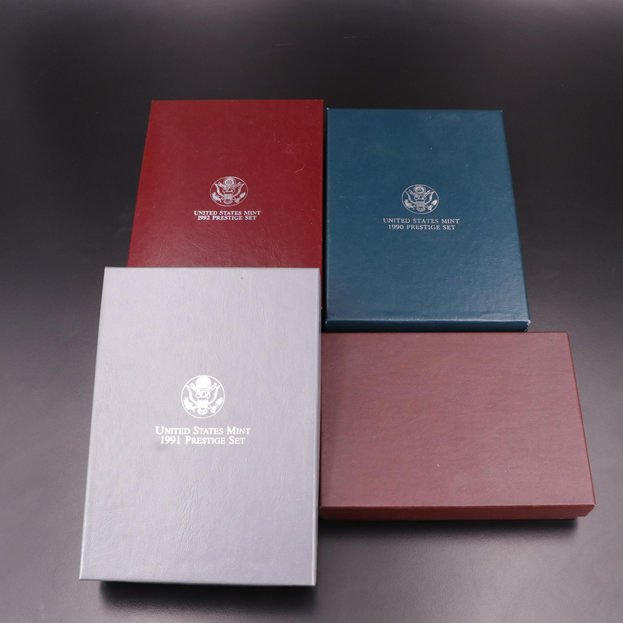 Group of Four United States Mint Prestige Proof Sets