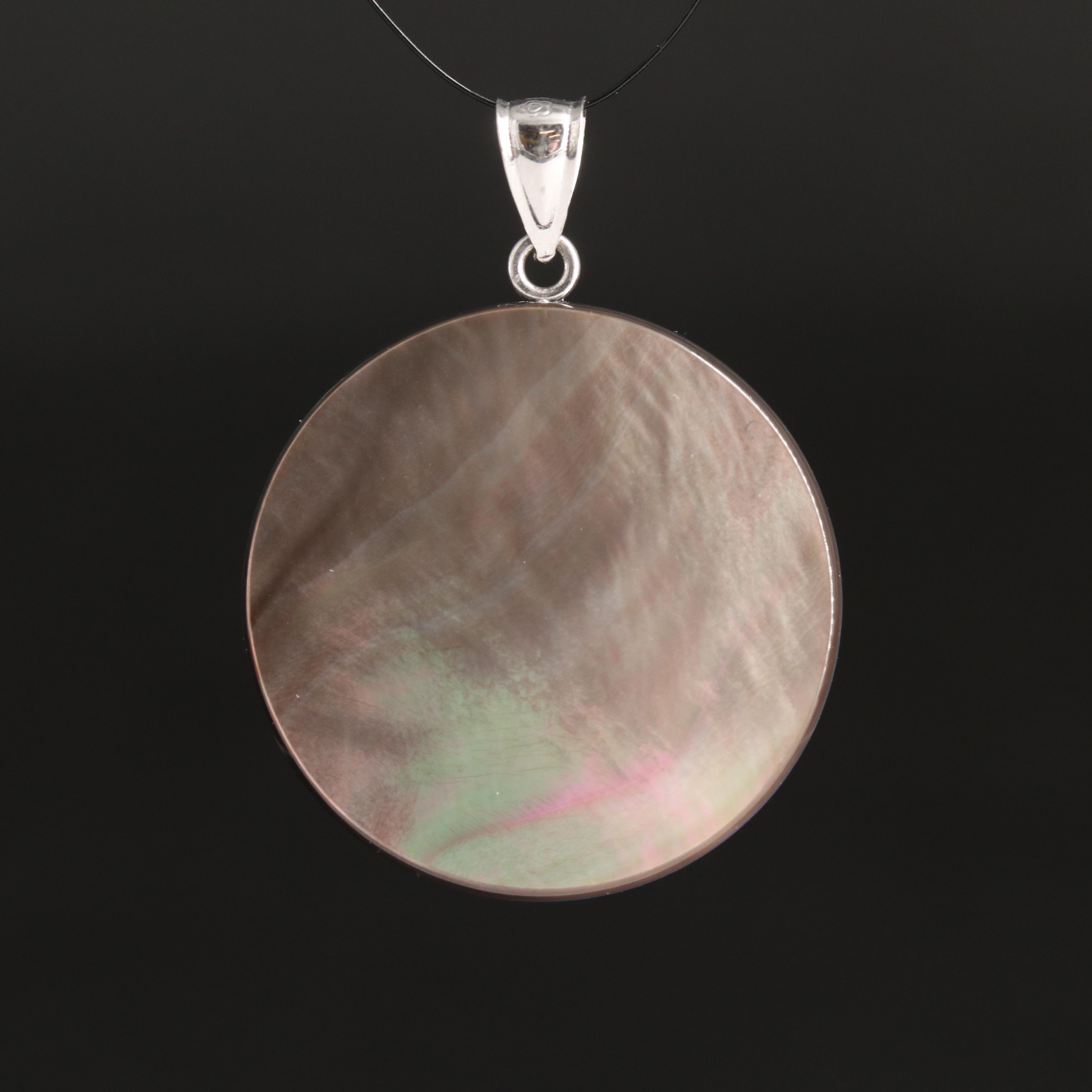 14K Mother-of-Pearl Peace Sign Pendant