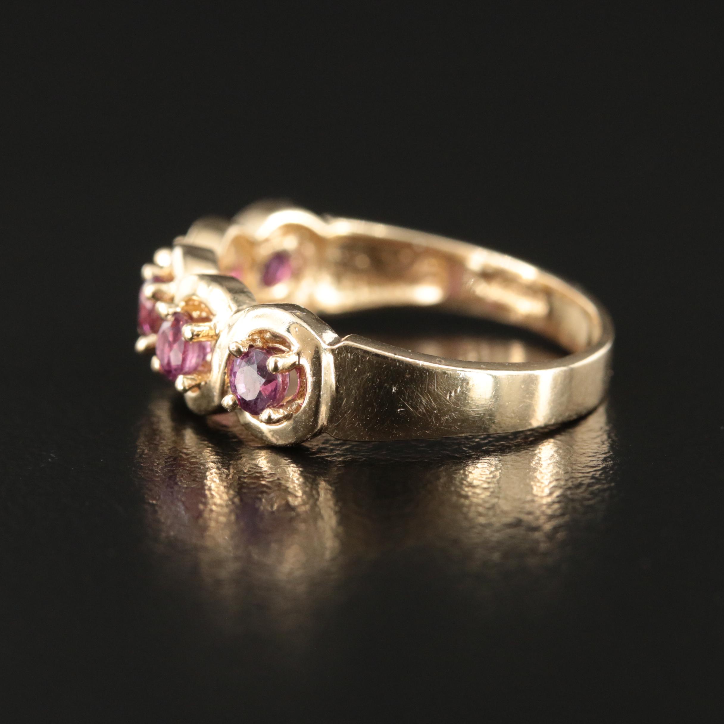 14K Ruby Five Stone Ring
