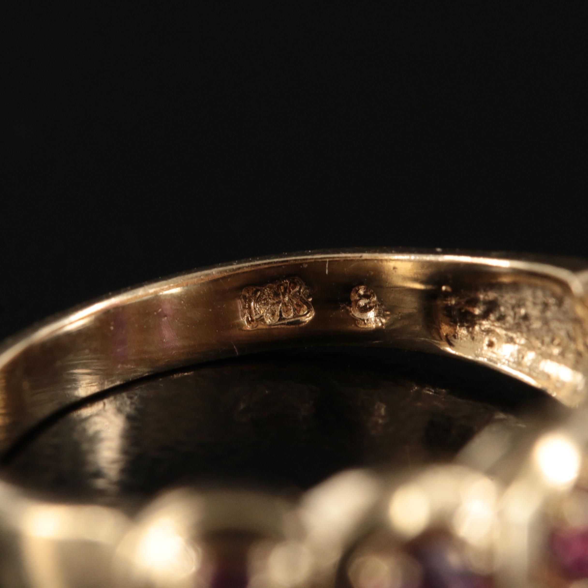 14K Ruby Five Stone Ring