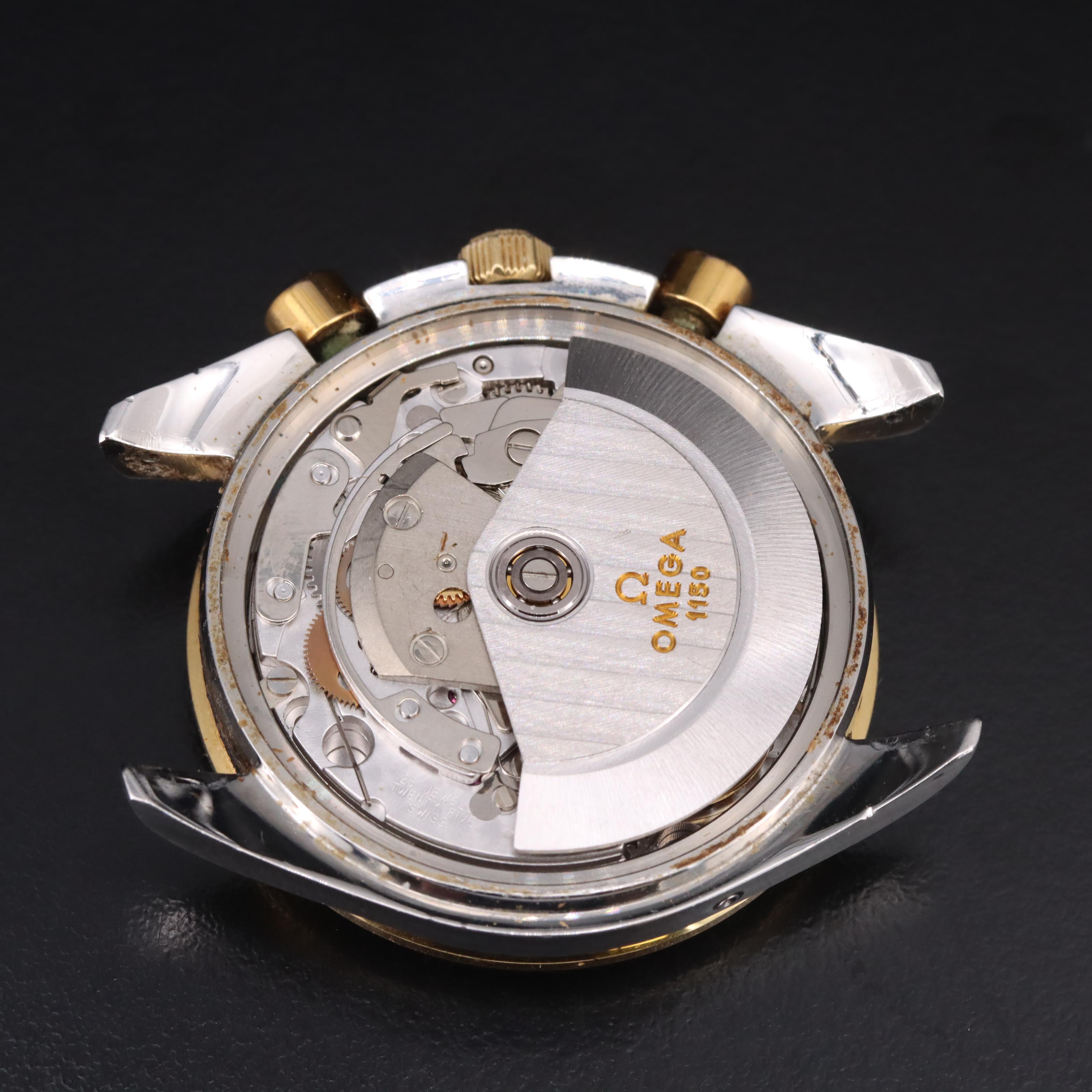 Omega Speedmaster Triple Calendar 18k Gold and Steel Automatic Watch