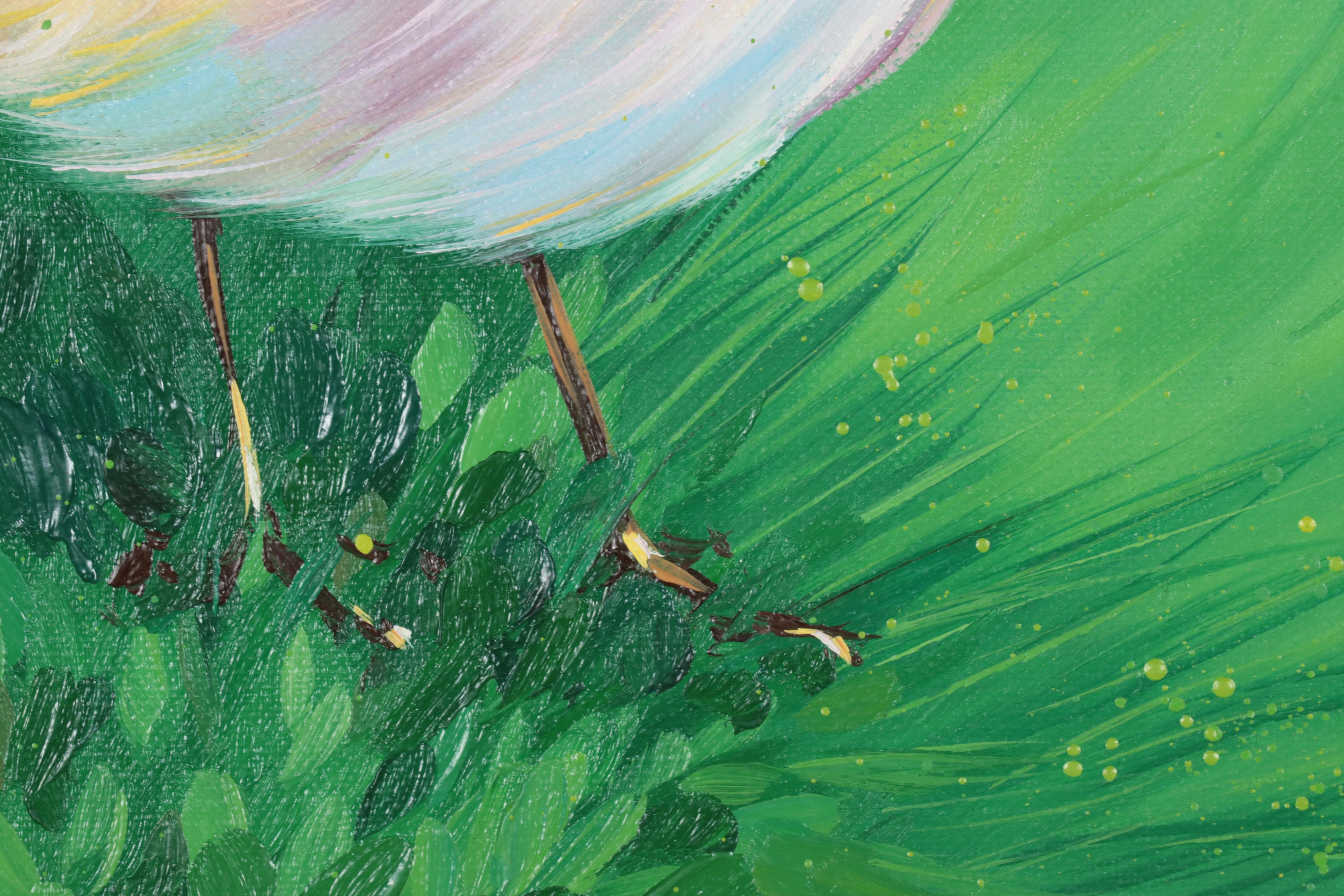 Alyona Glushchenko Oil Painting of Robin Bird, 2023