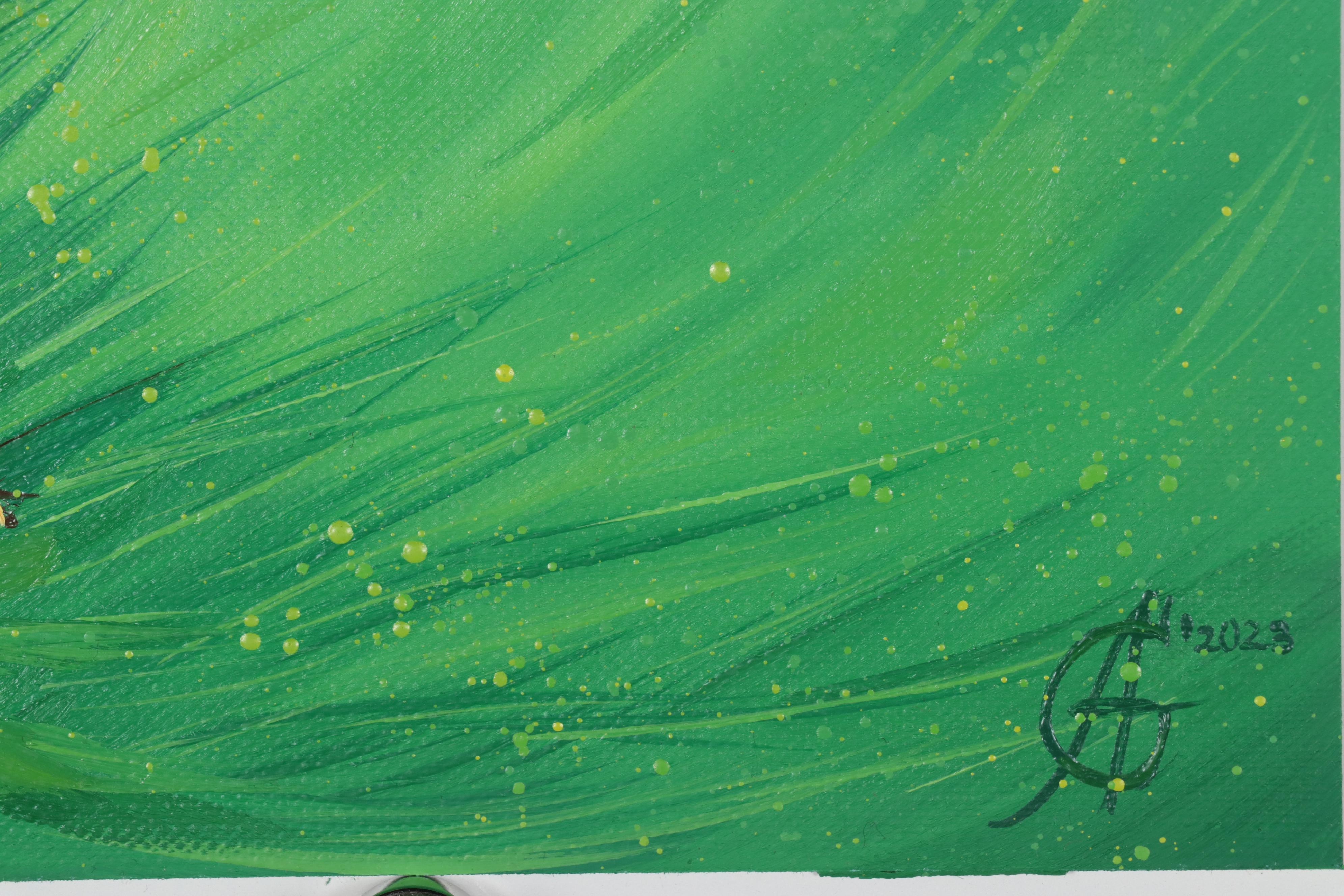 Alyona Glushchenko Oil Painting of Robin Bird, 2023