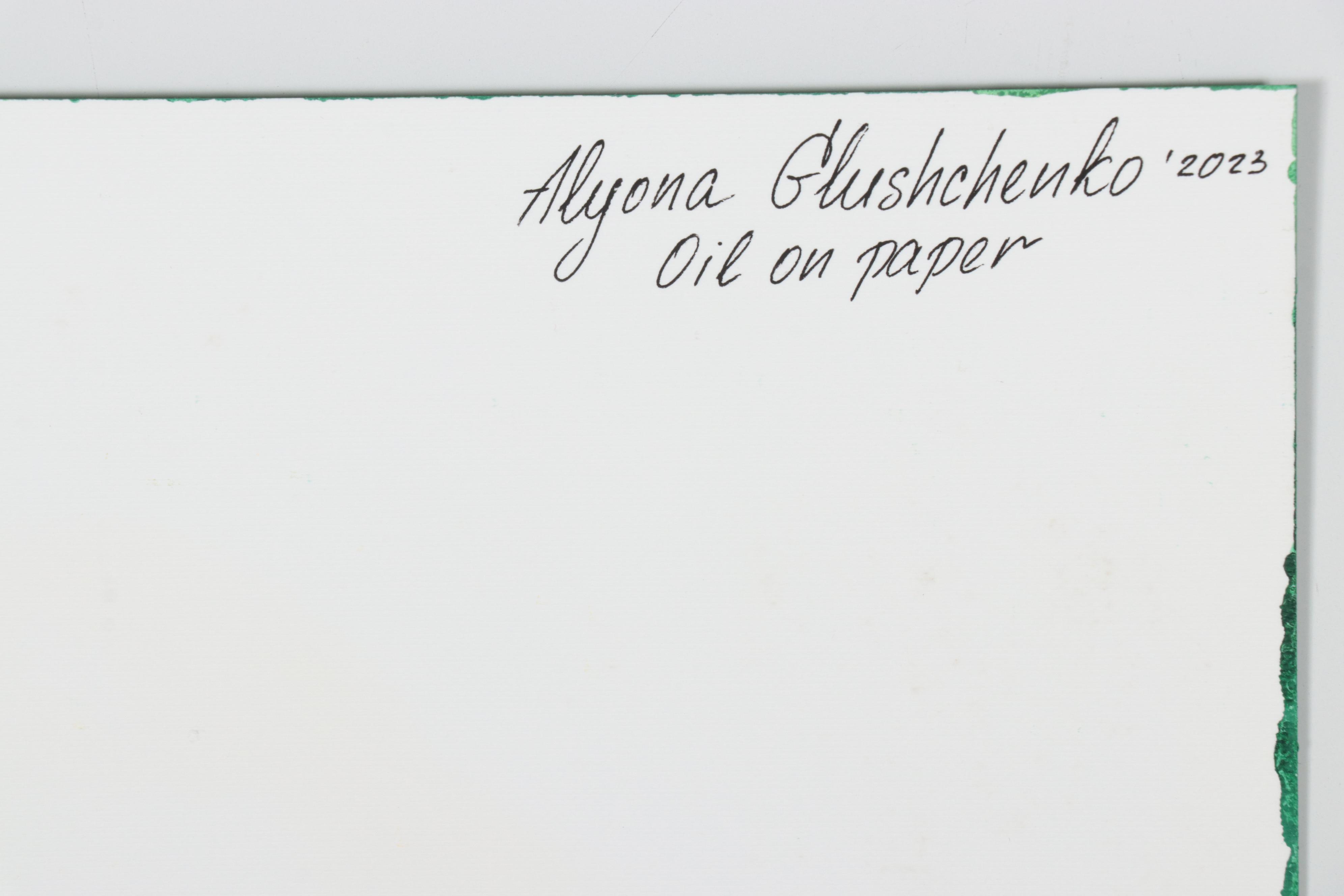 Alyona Glushchenko Oil Painting of Robin Bird, 2023