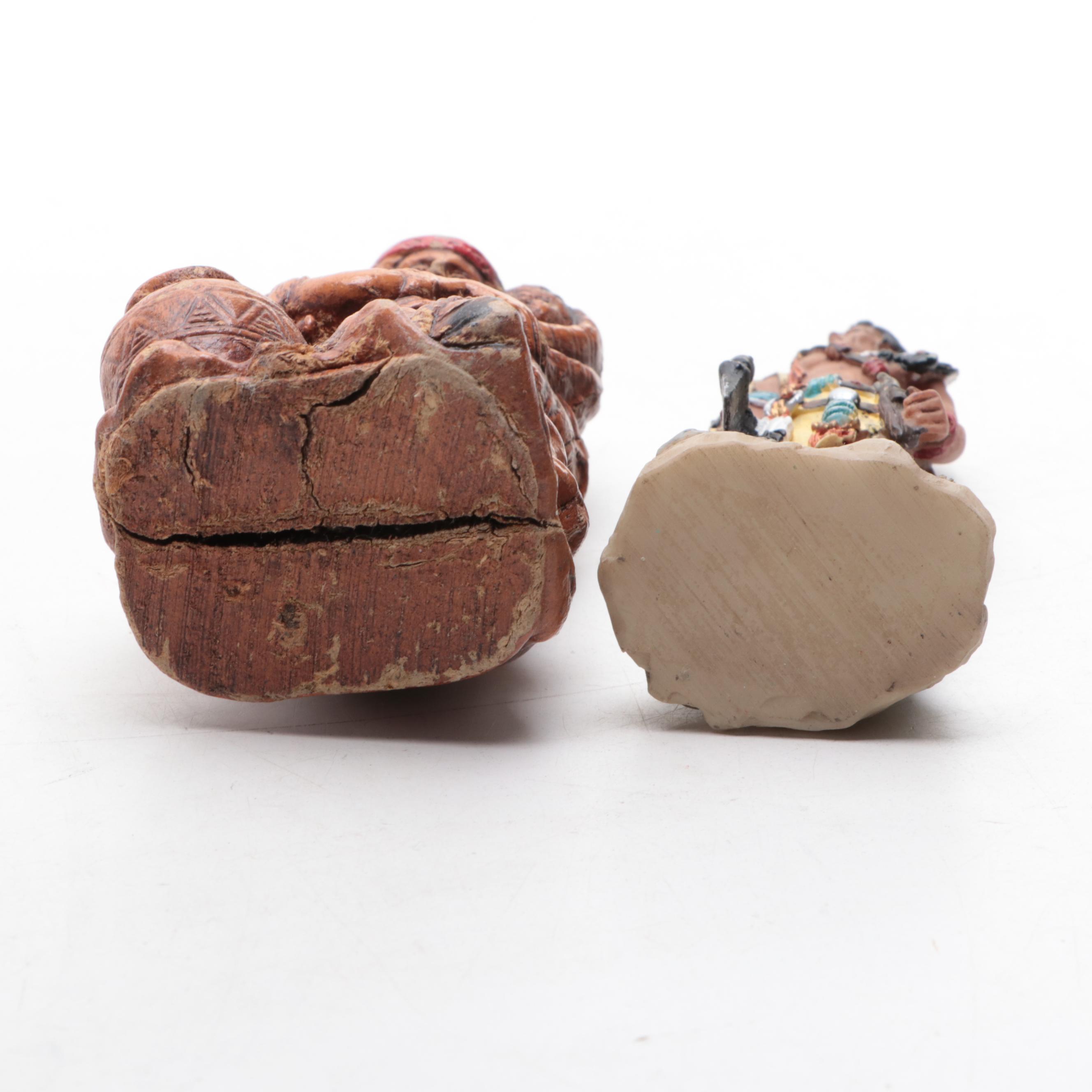 Native American Figurines, Postcards and Wall Hanging