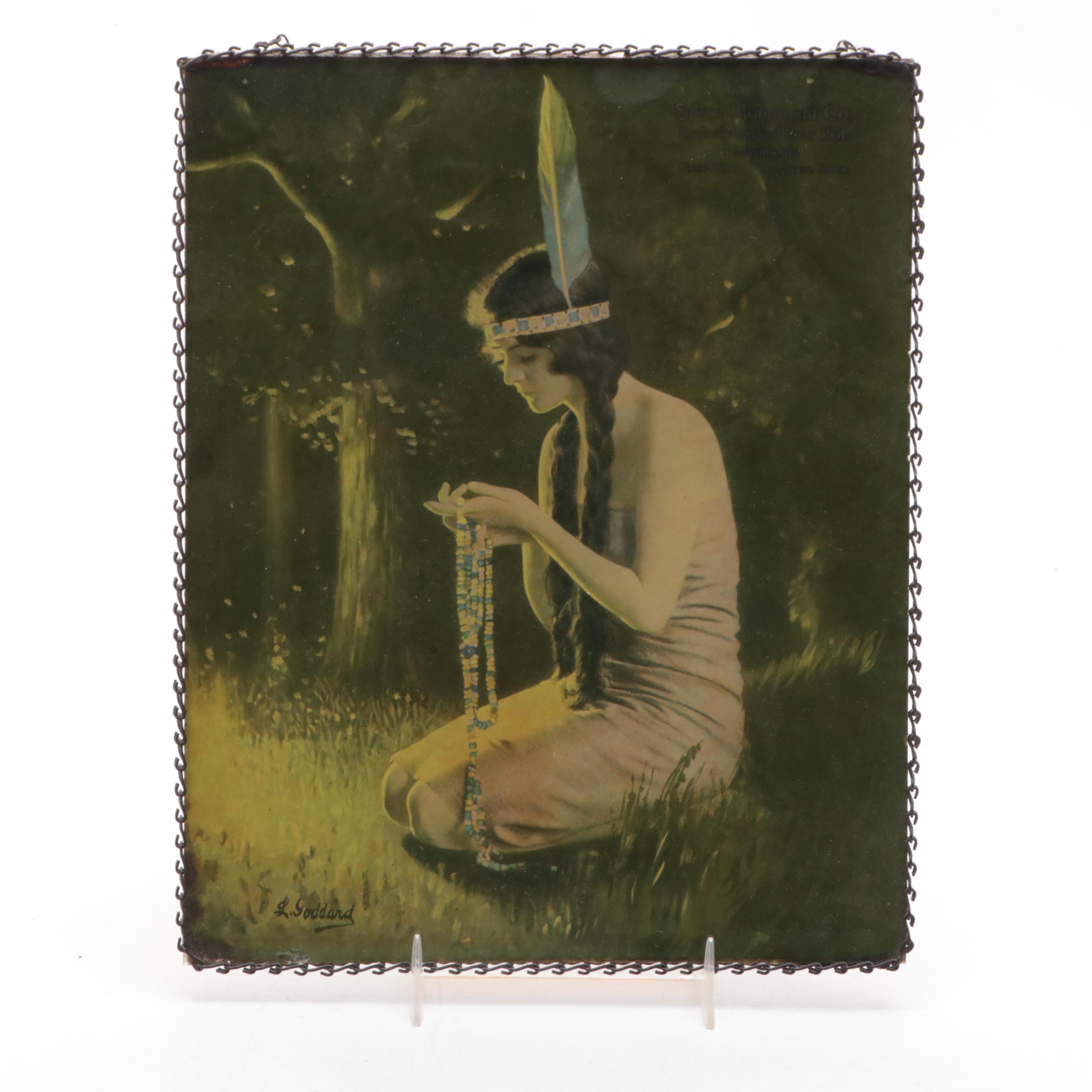 Native American Figurines, Postcards and Wall Hanging