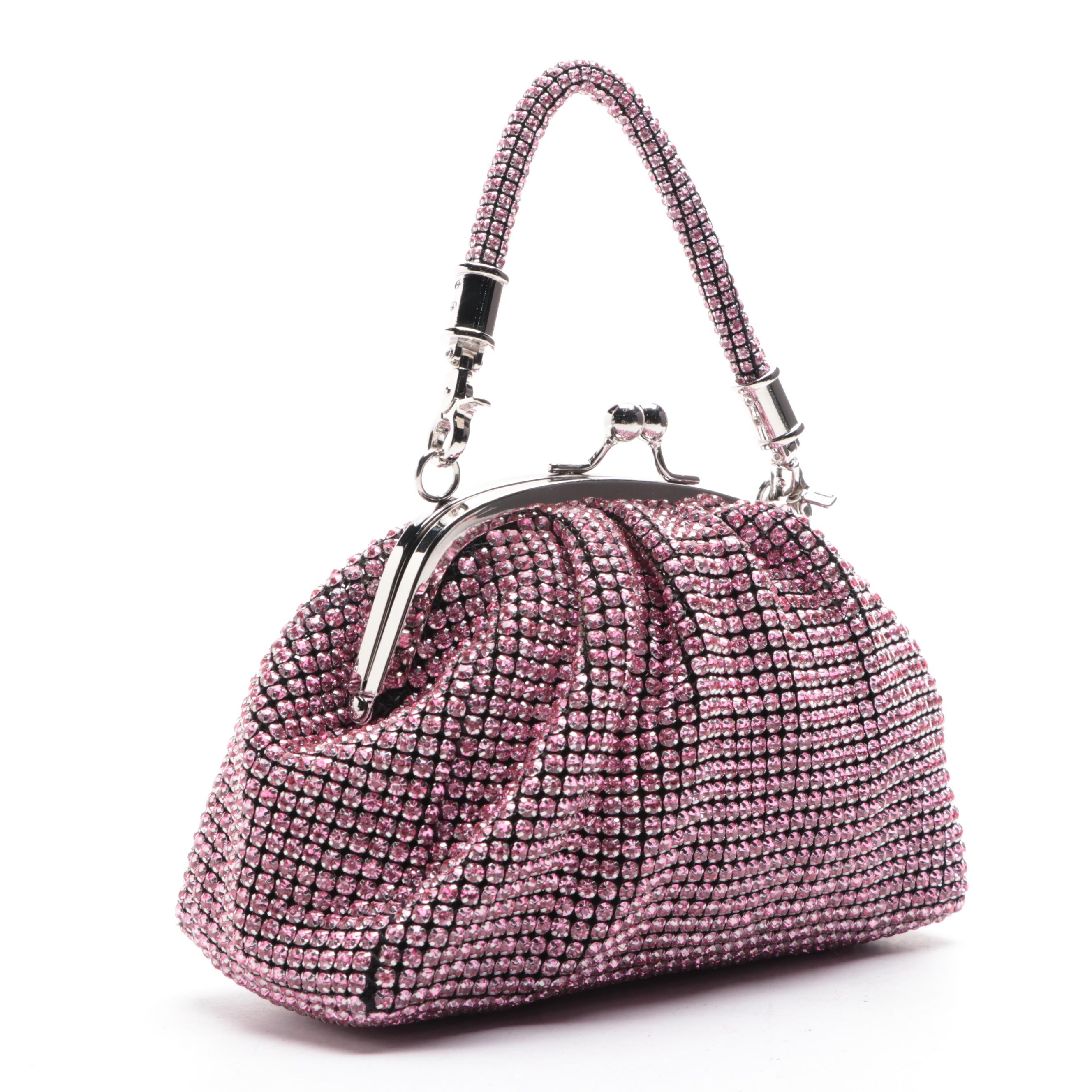 Giarité Lima Bag in Rose Rhinestone with Kisslock Clasp