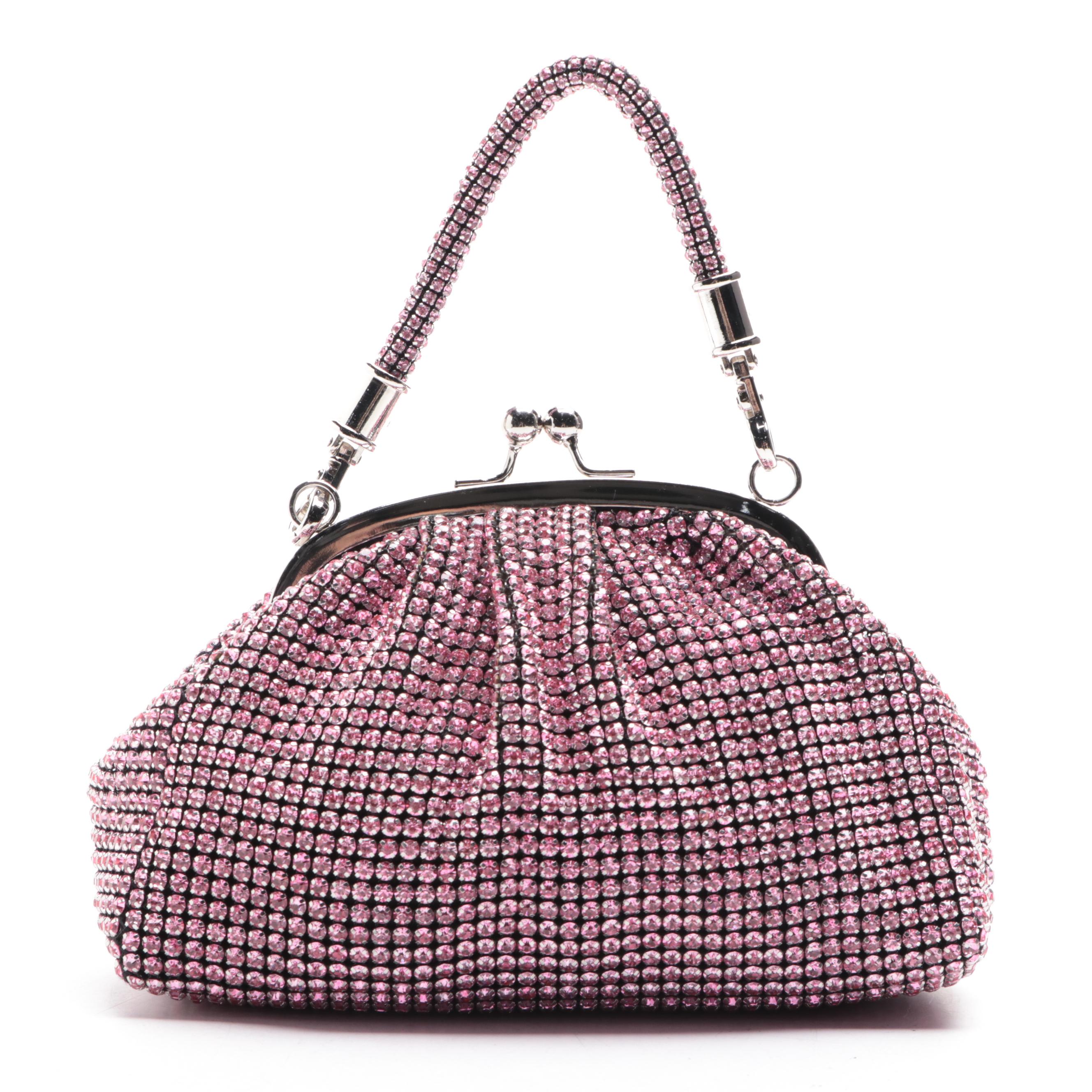 Giarité Lima Bag in Rose Rhinestone with Kisslock Clasp