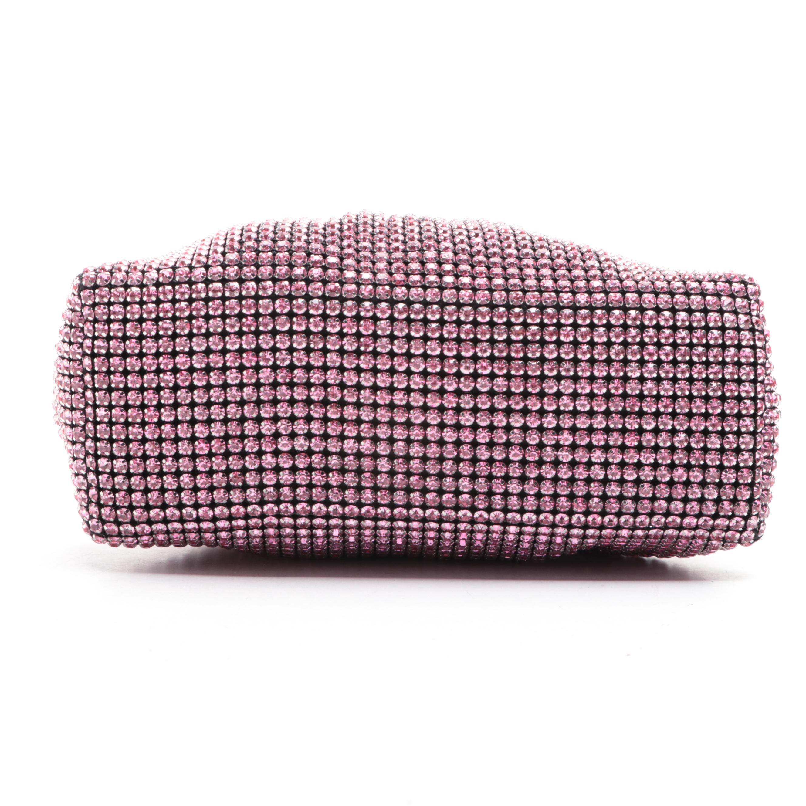 Giarité Lima Bag in Rose Rhinestone with Kisslock Clasp