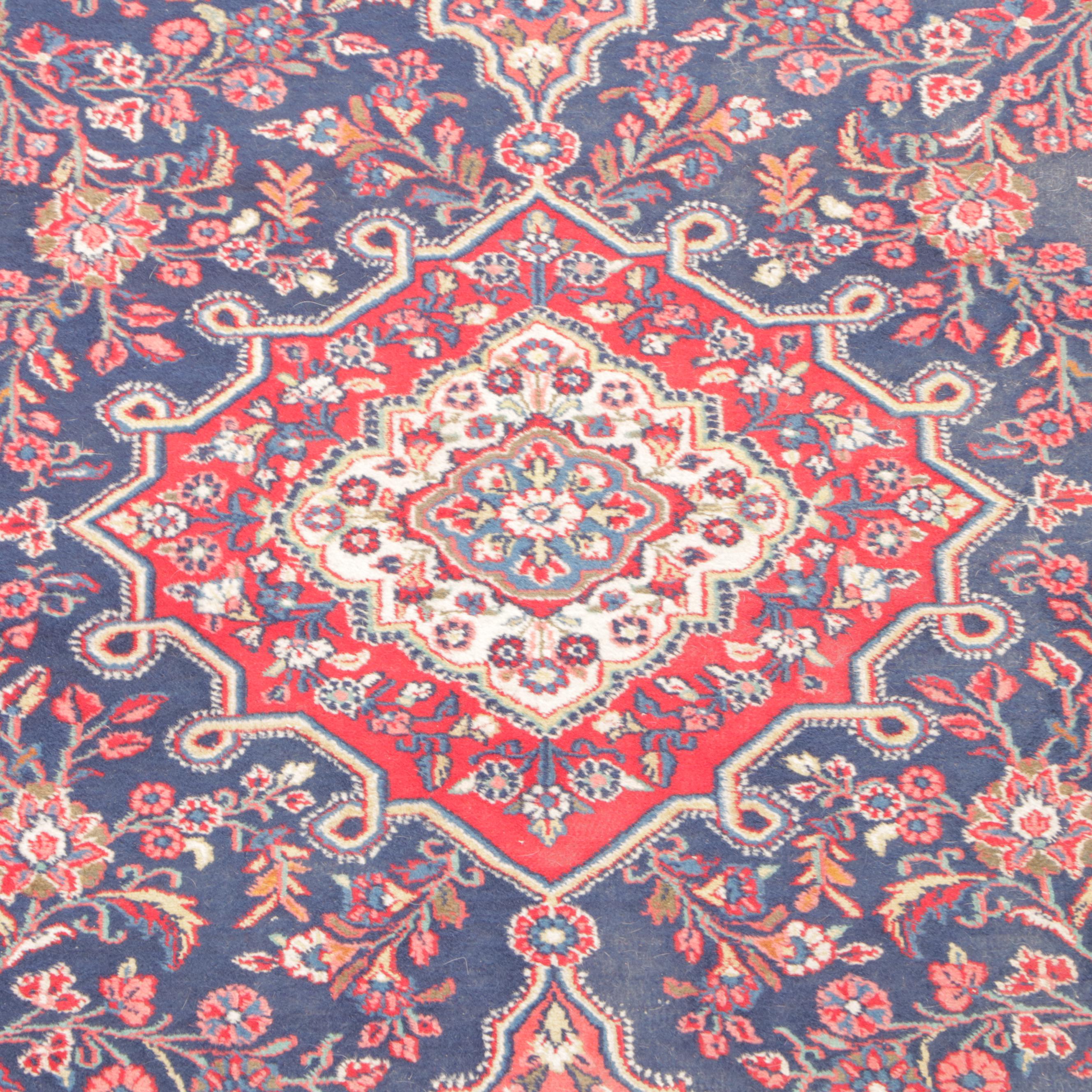 7' x 10'6 Hand-Knotted Persian Kashan Area Rug