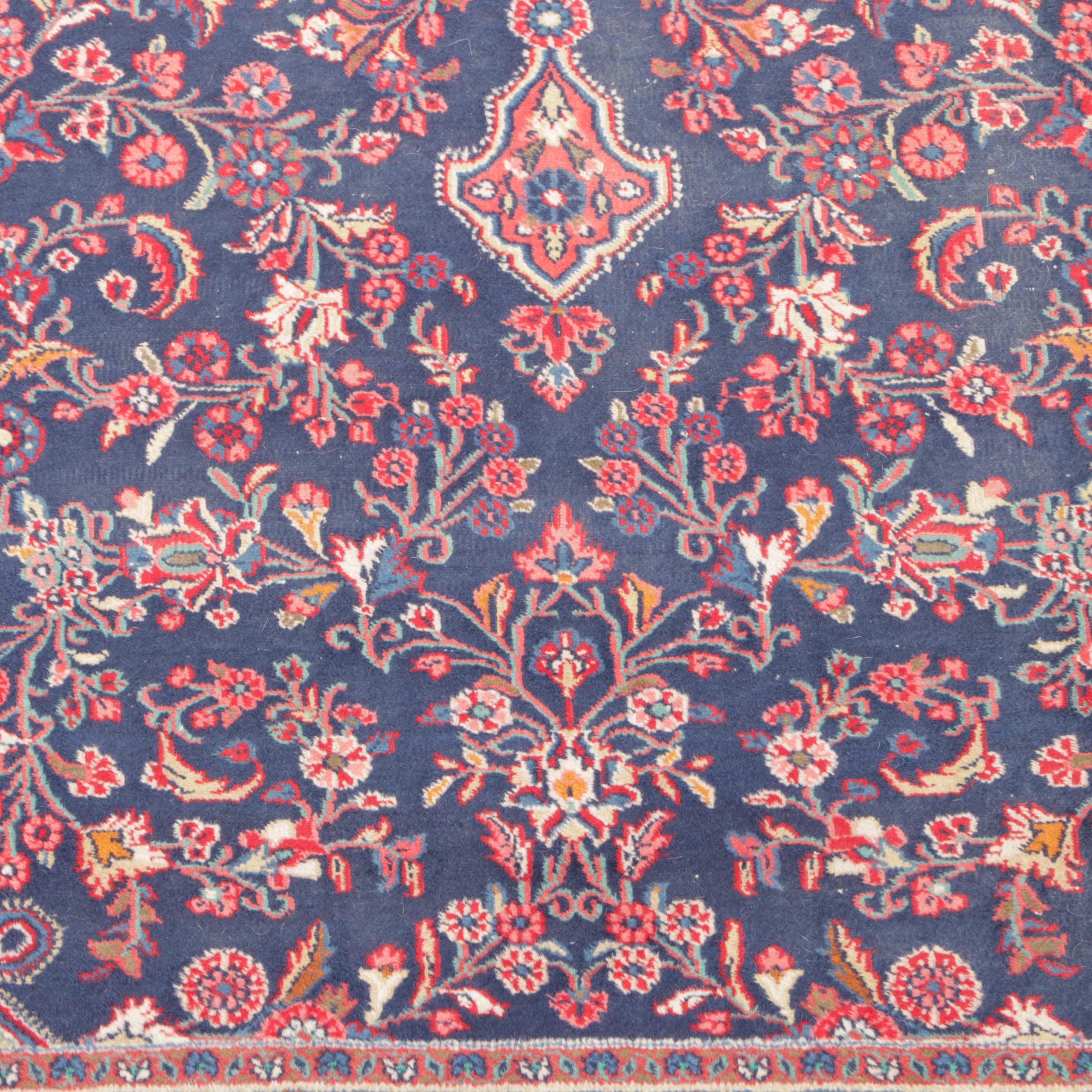 7' x 10'6 Hand-Knotted Persian Kashan Area Rug