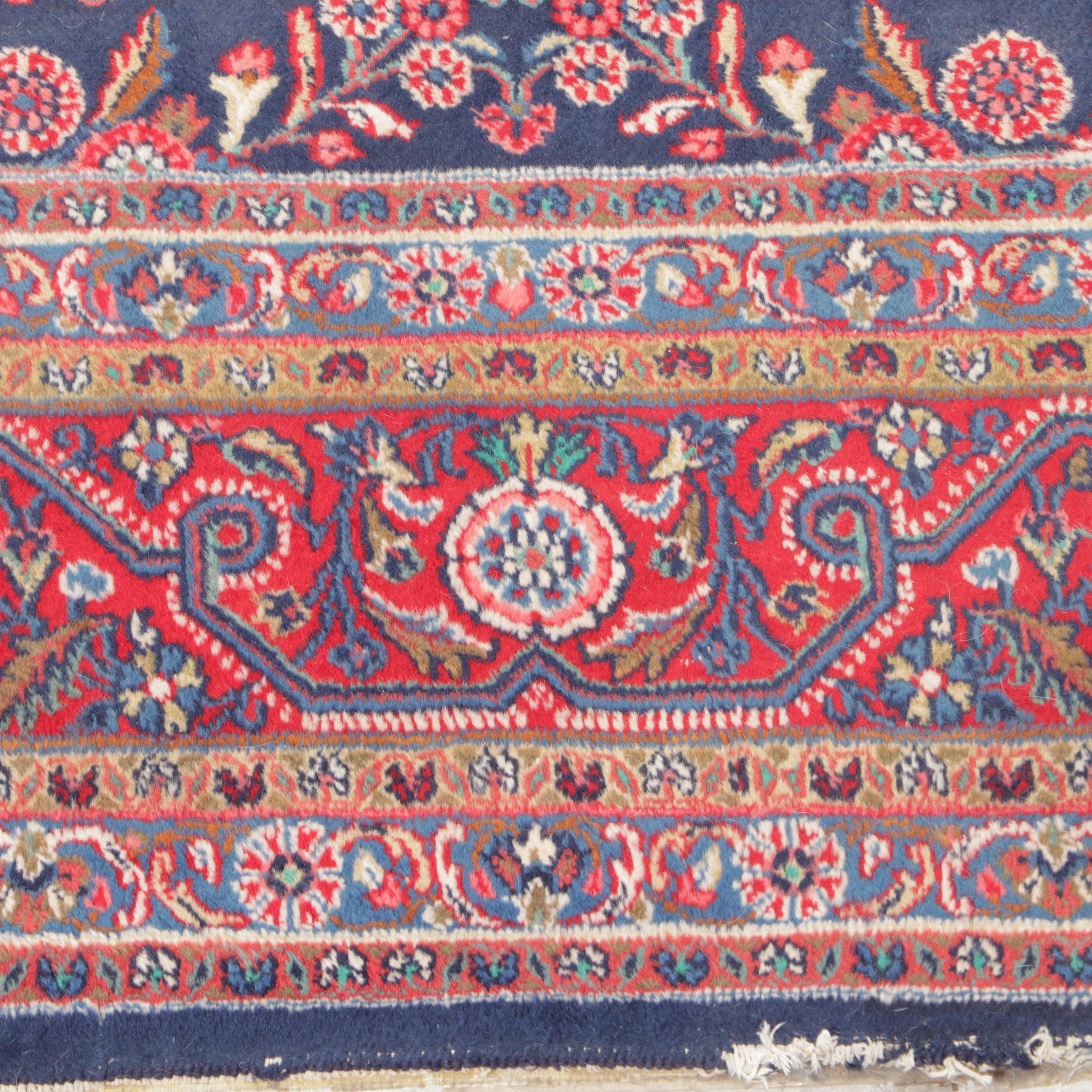 7' x 10'6 Hand-Knotted Persian Kashan Area Rug