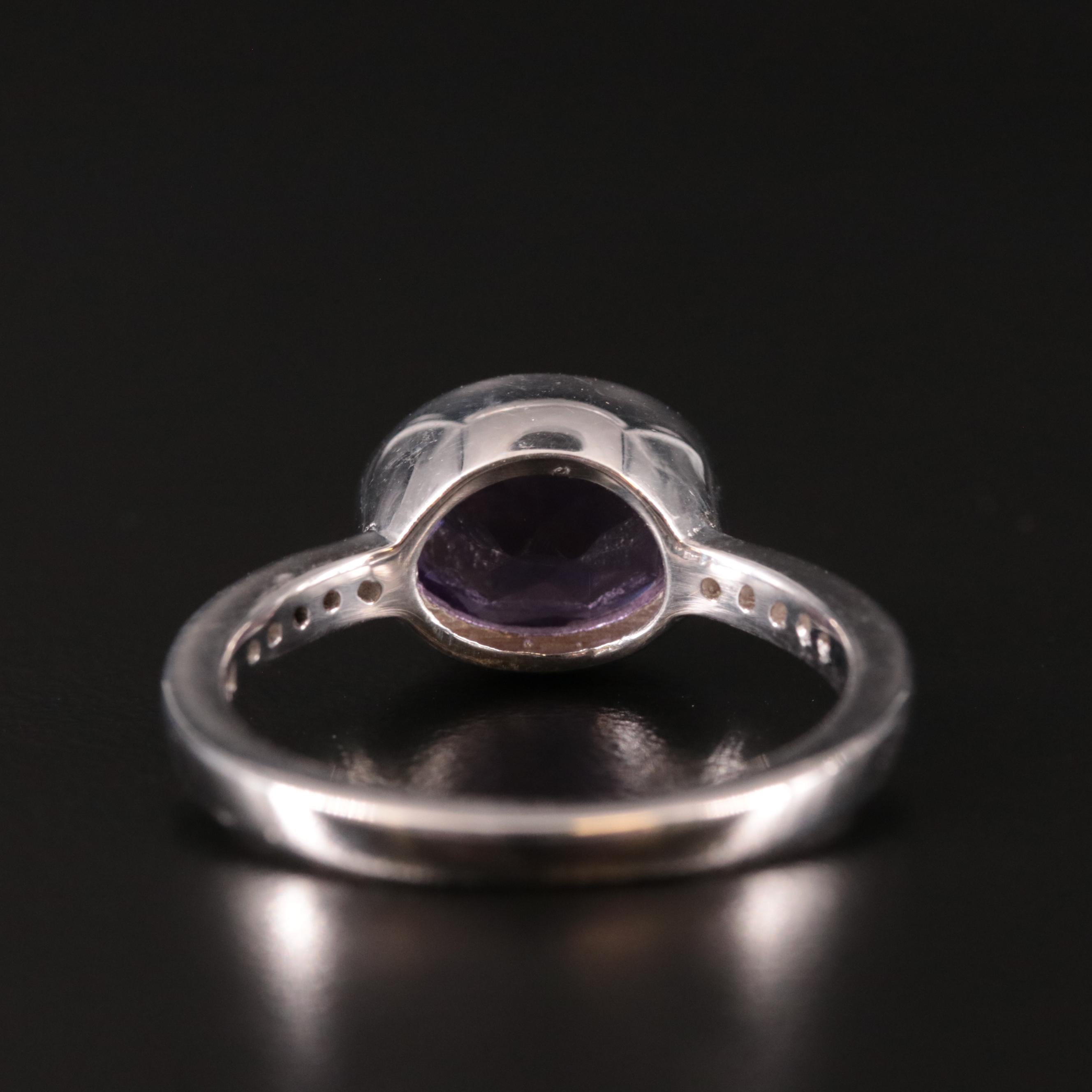 Sterling Amethyst and White Topaz Ring