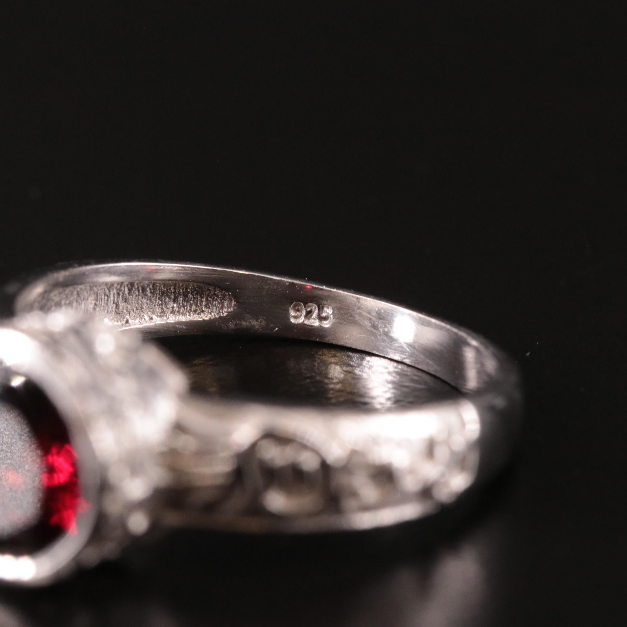 Sterling Garnet Ring