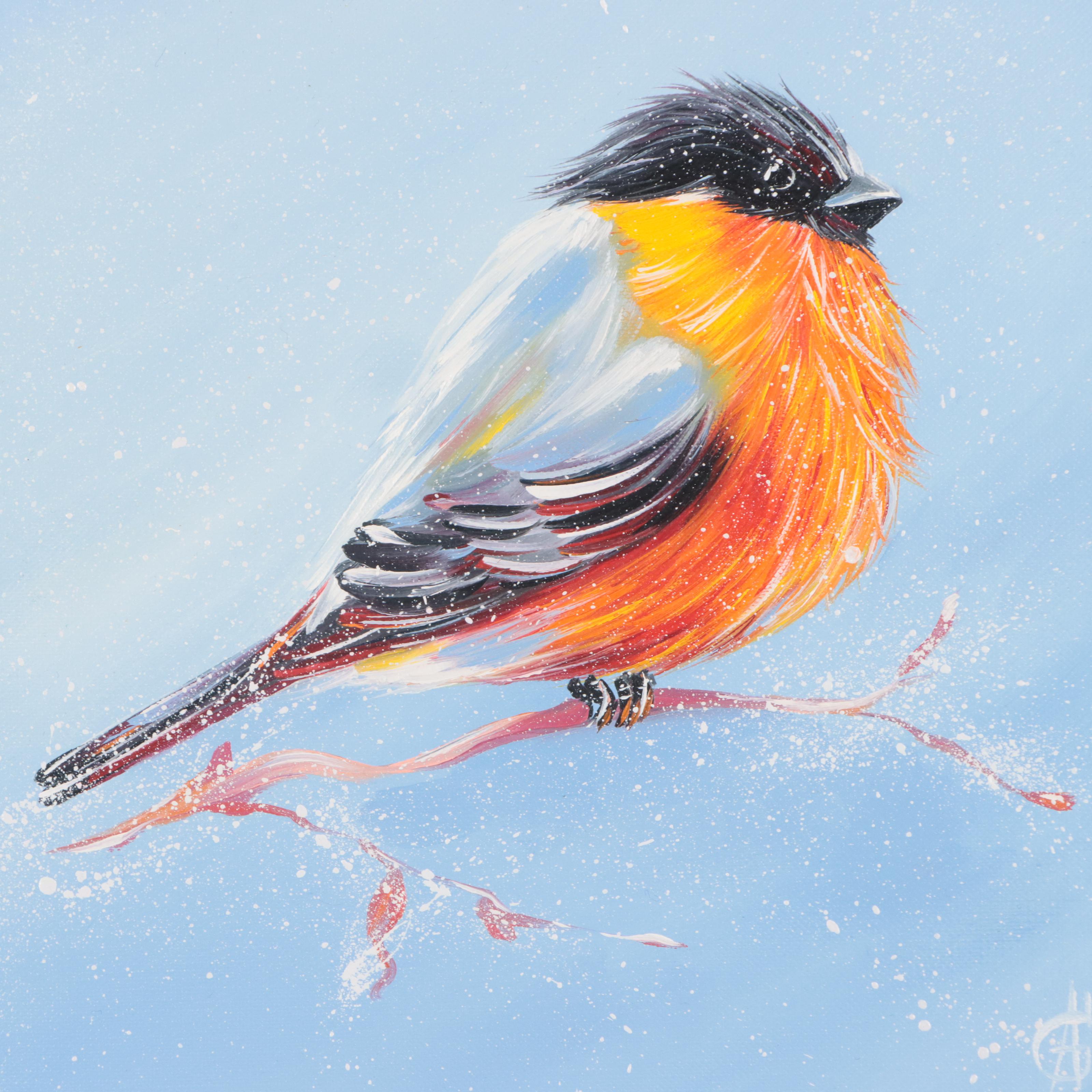 Alyona Glushchenko Oil Painting of Bird, 2022