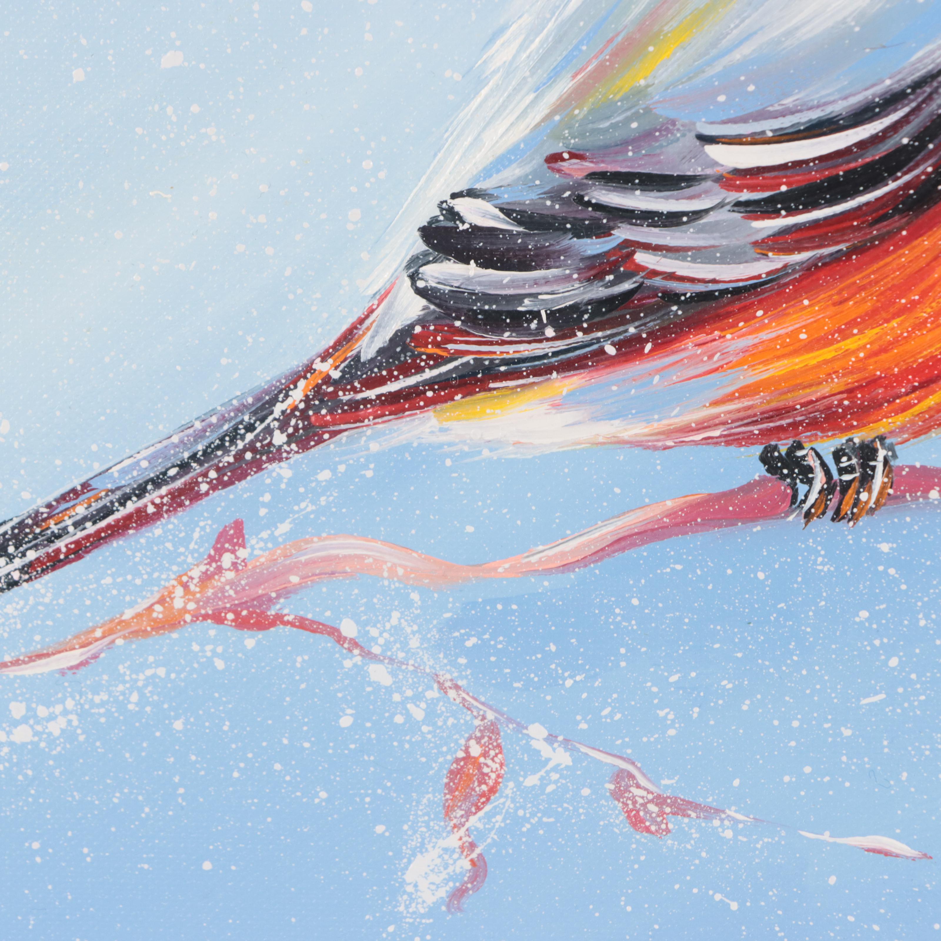 Alyona Glushchenko Oil Painting of Bird, 2022