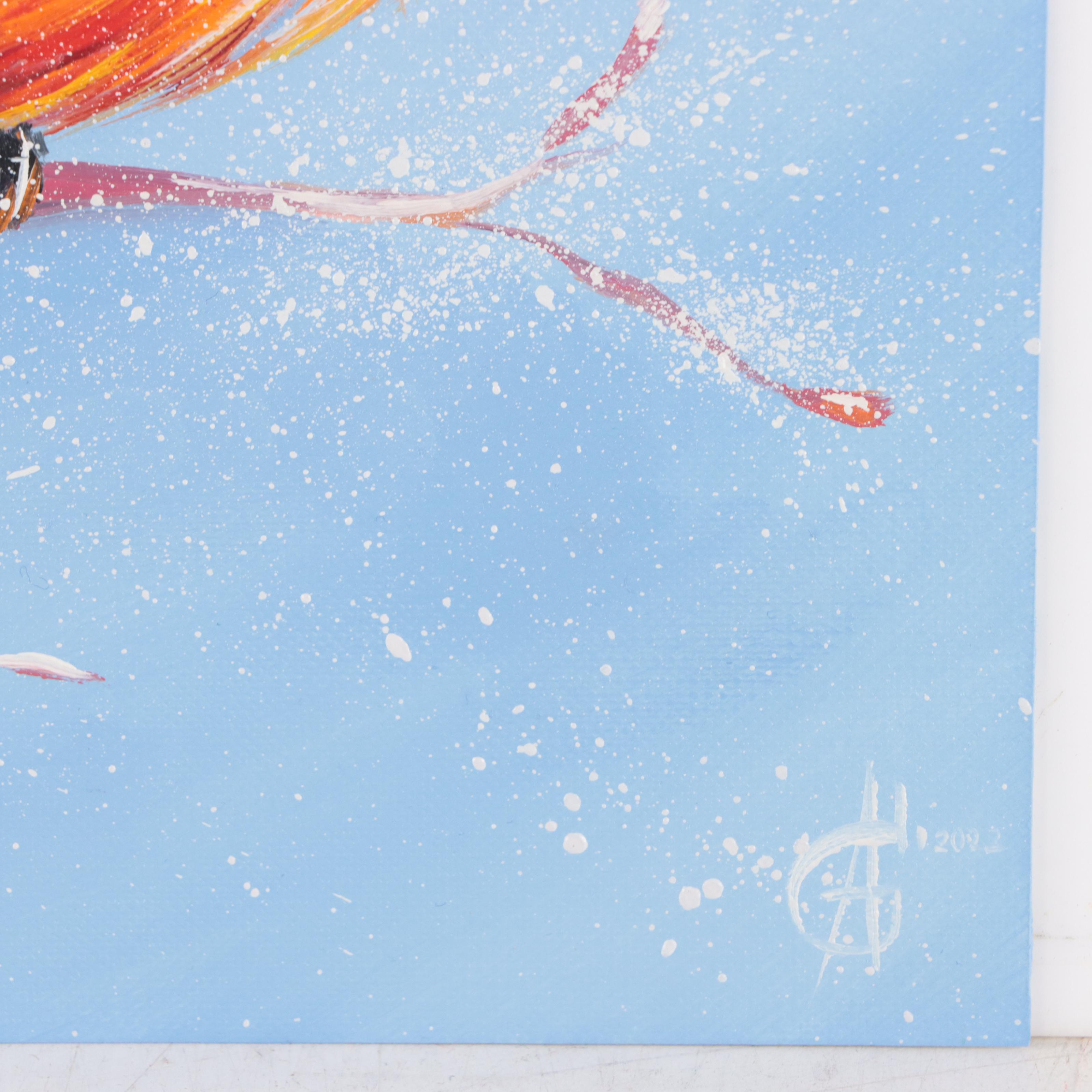 Alyona Glushchenko Oil Painting of Bird, 2022