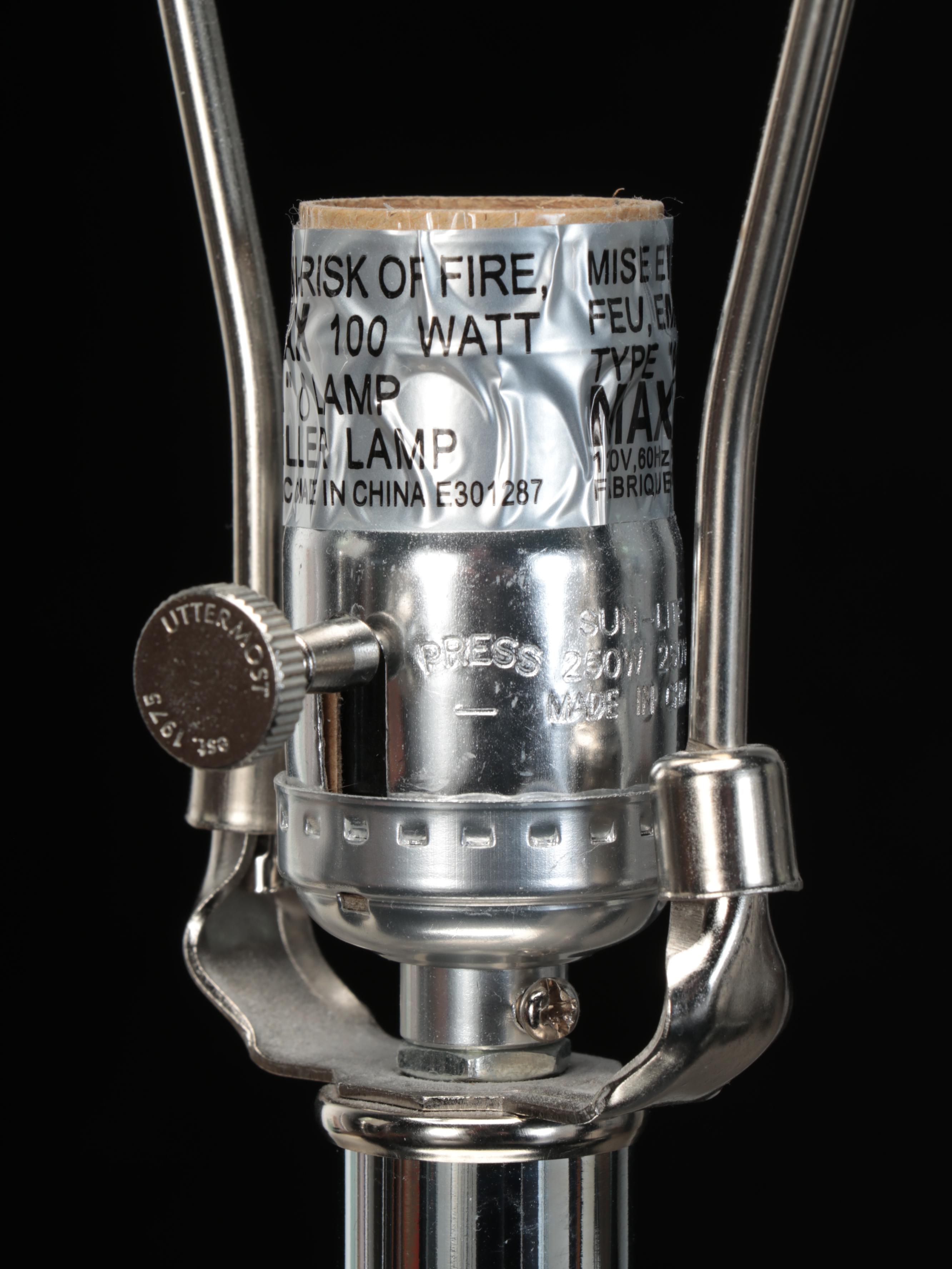 Pair of Contemporary Glass Table Lamps