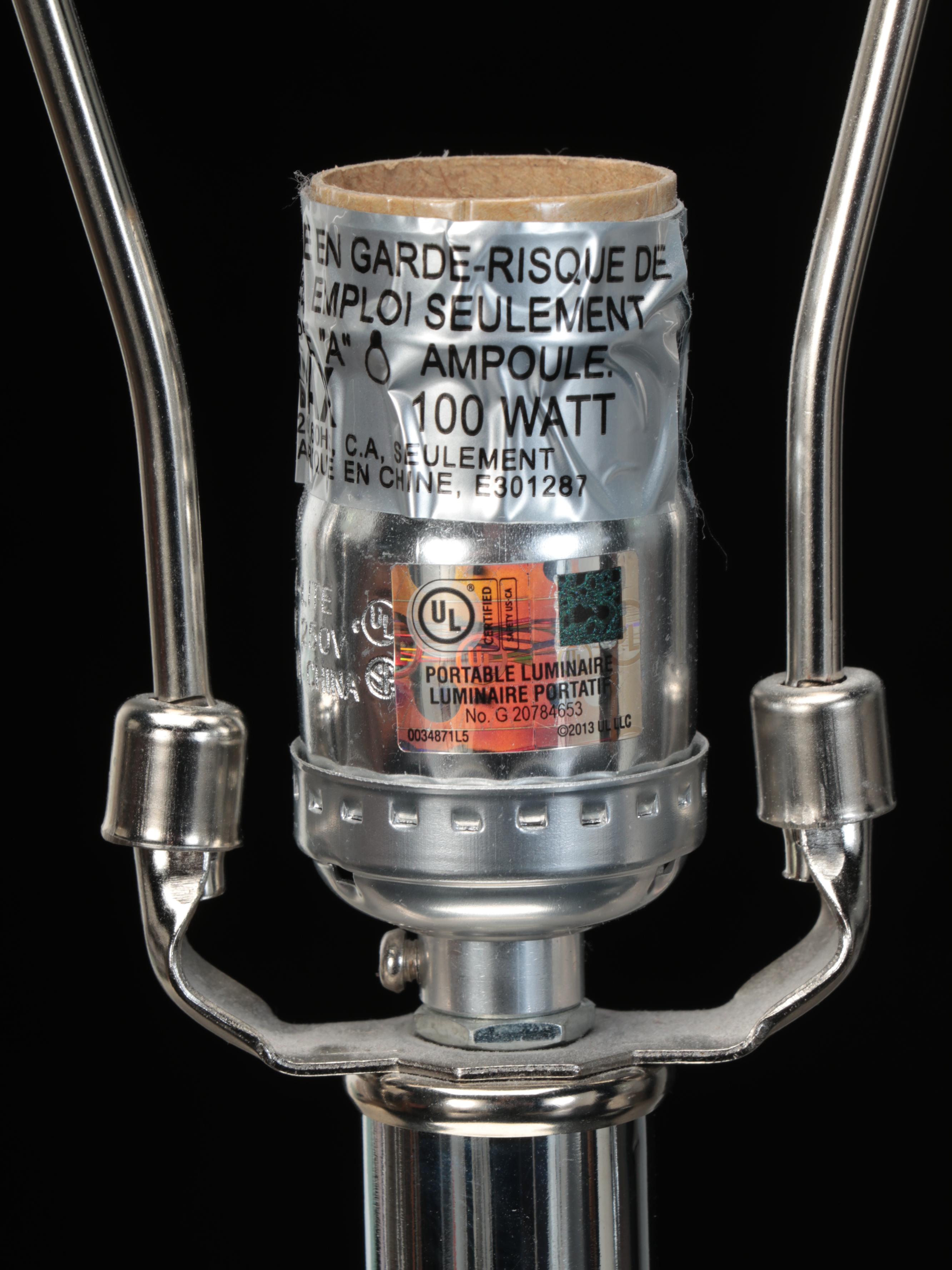 Pair of Contemporary Glass Table Lamps