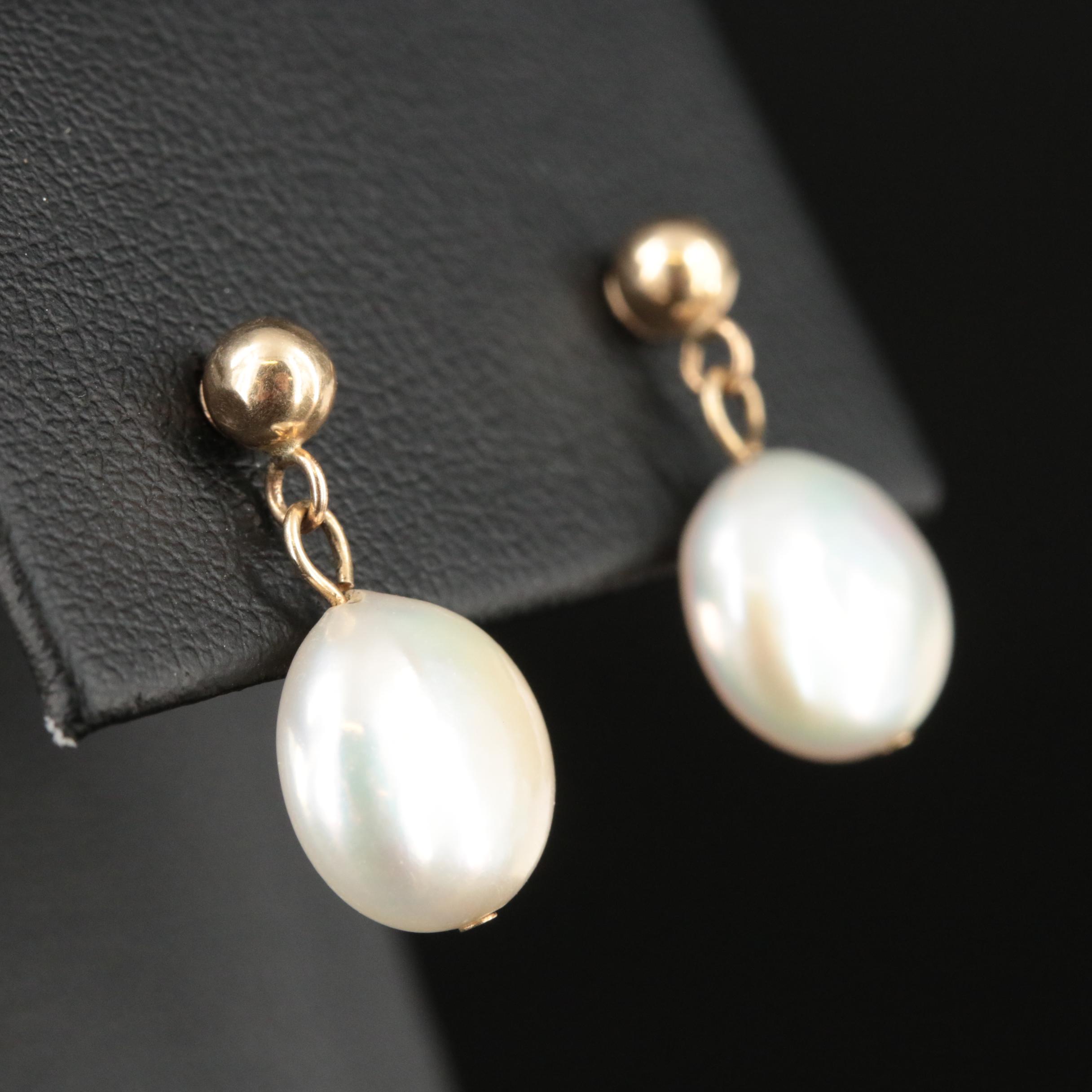 14K Pearl Earrings
