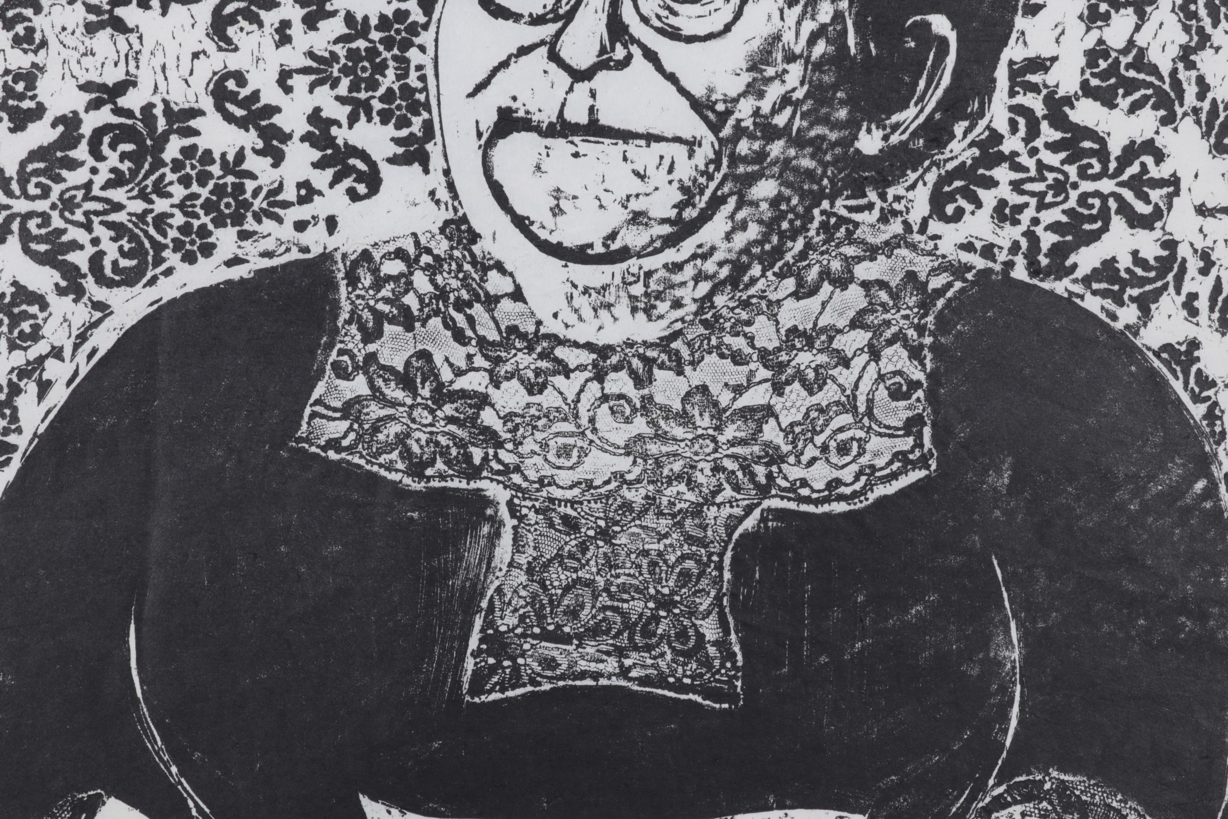 Sidney Chafetz Woodcut "Amy Lowell," Circa 1968