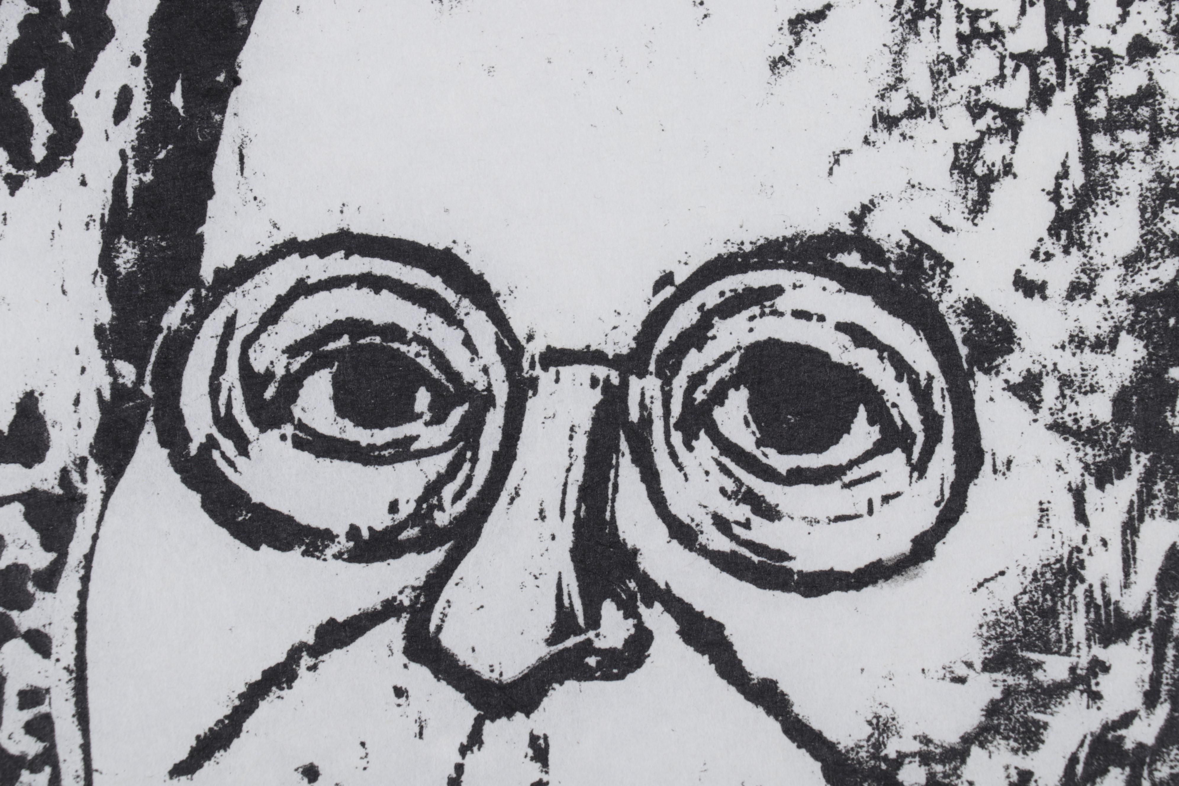 Sidney Chafetz Woodcut "Amy Lowell," Circa 1968