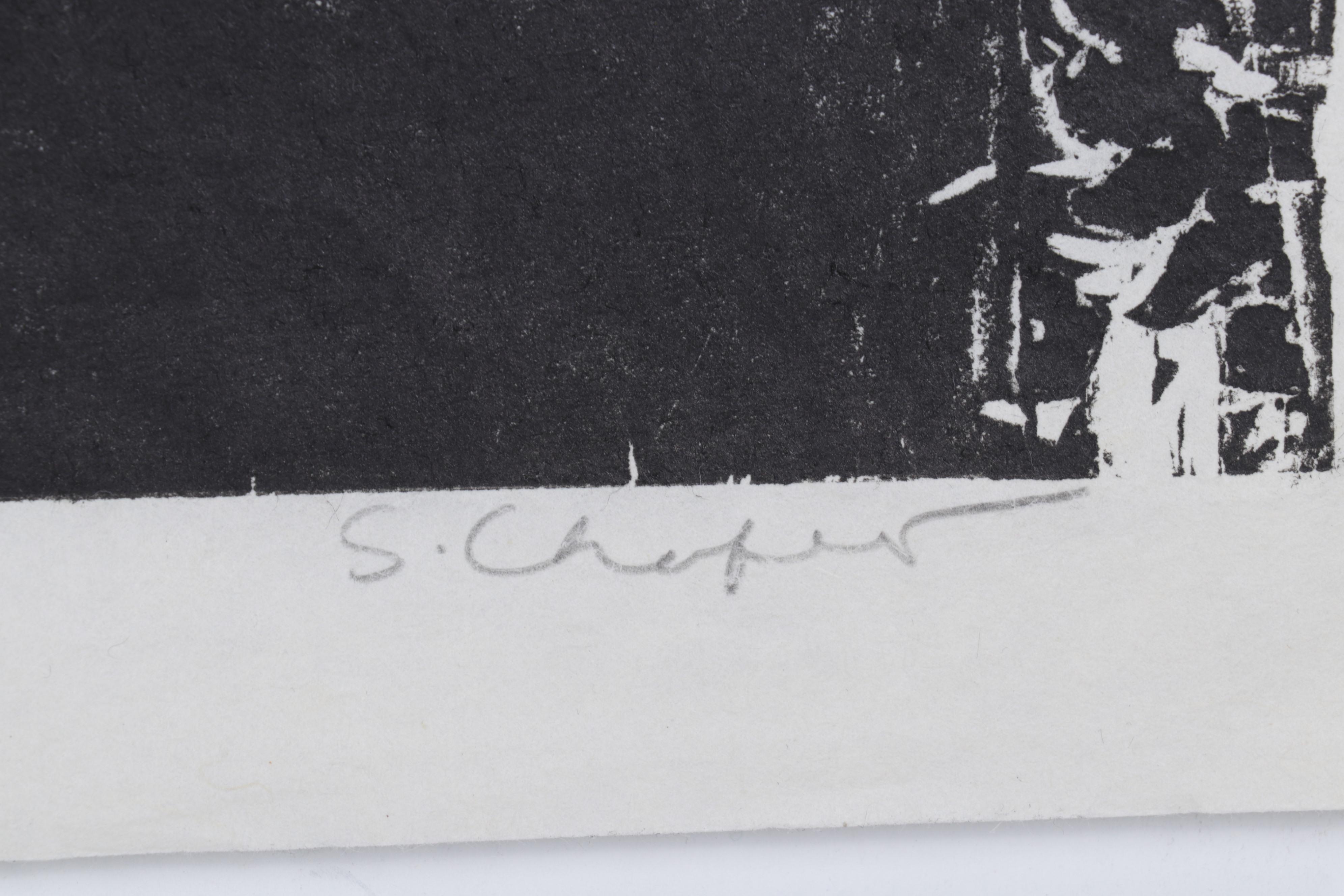 Sidney Chafetz Woodcut "Amy Lowell," Circa 1968