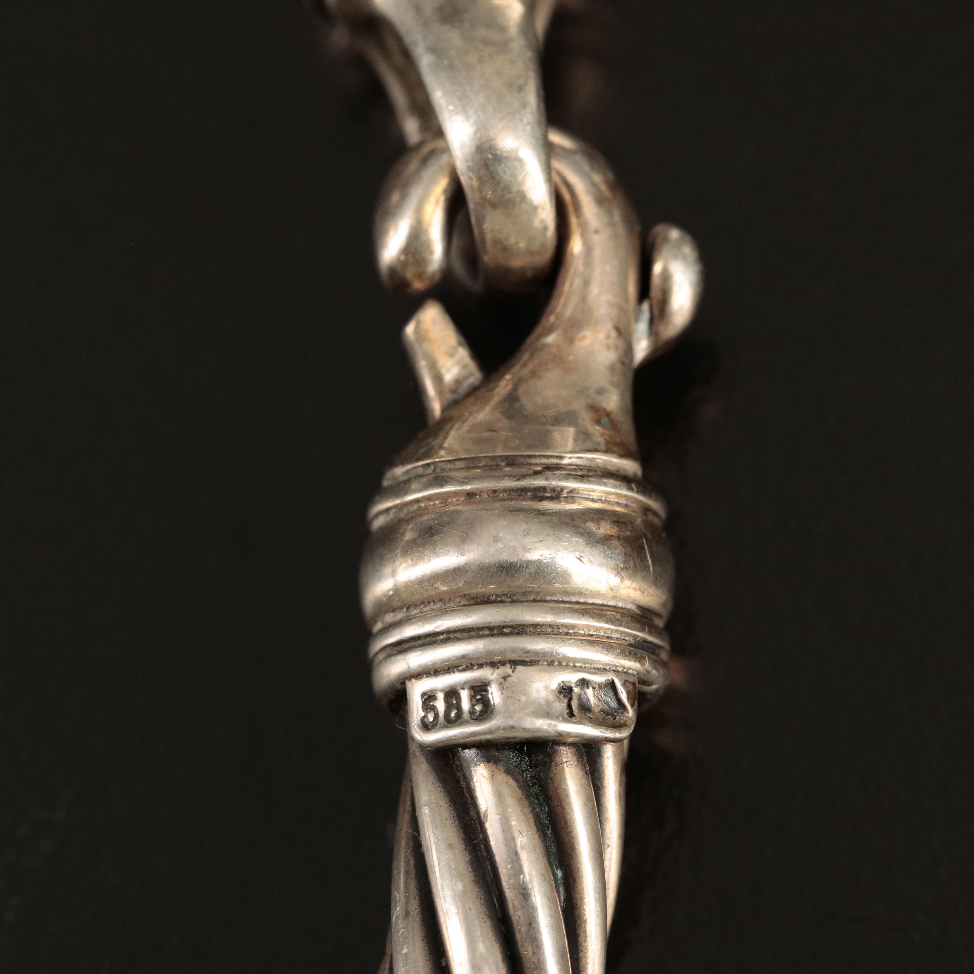 David Yurman "Hampton" Sterling Pearl Necklace with 14K Accents